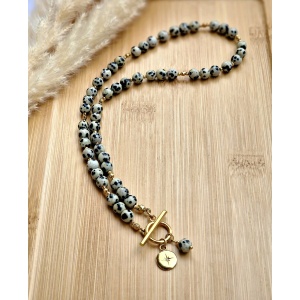 Naszyjnik Jaspis dalmatyński, Hematyt