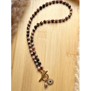 Naszyjnik Rodonit, Hematyt