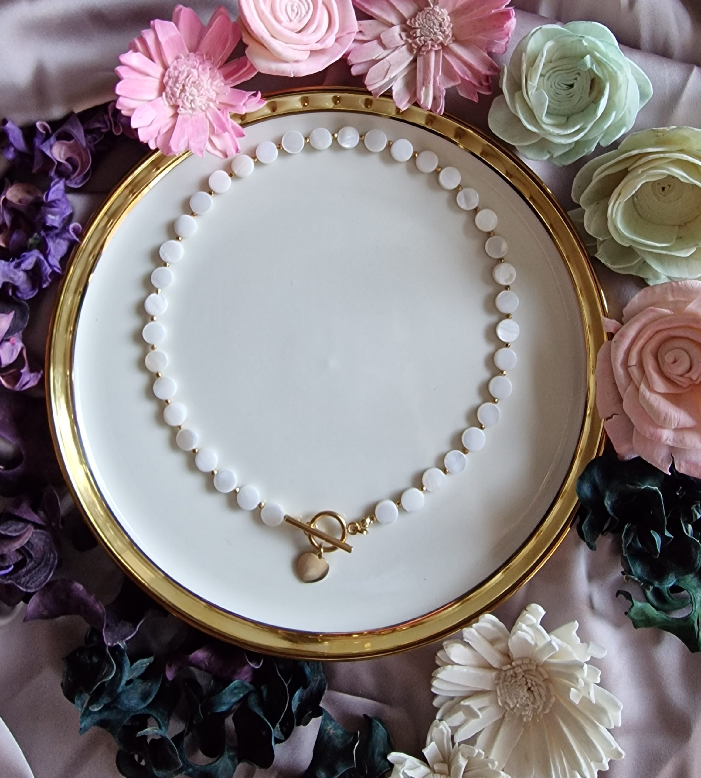 Naszyjnik Masa perłowa, Hematyt - obrazek 2