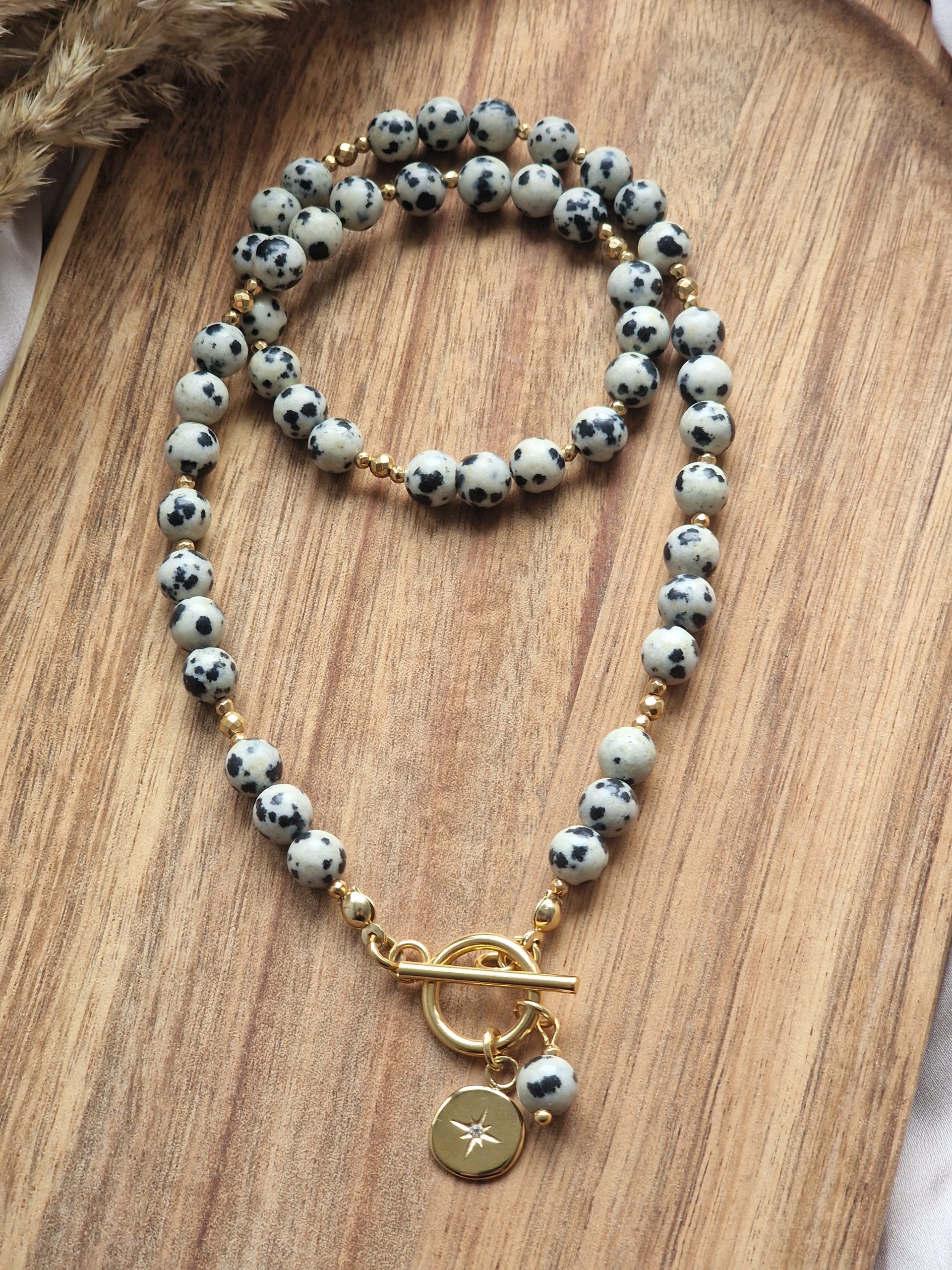 Naszyjnik Jaspis dalmatyński, Hematyt - obrazek 2