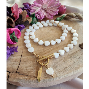 Naszyjnik Masa perłowa, Hematyt