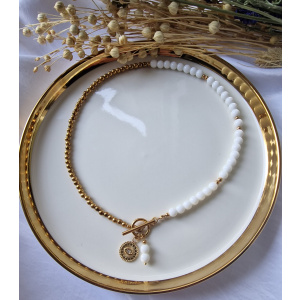 Naszyjnik Tridacna, Hematyt