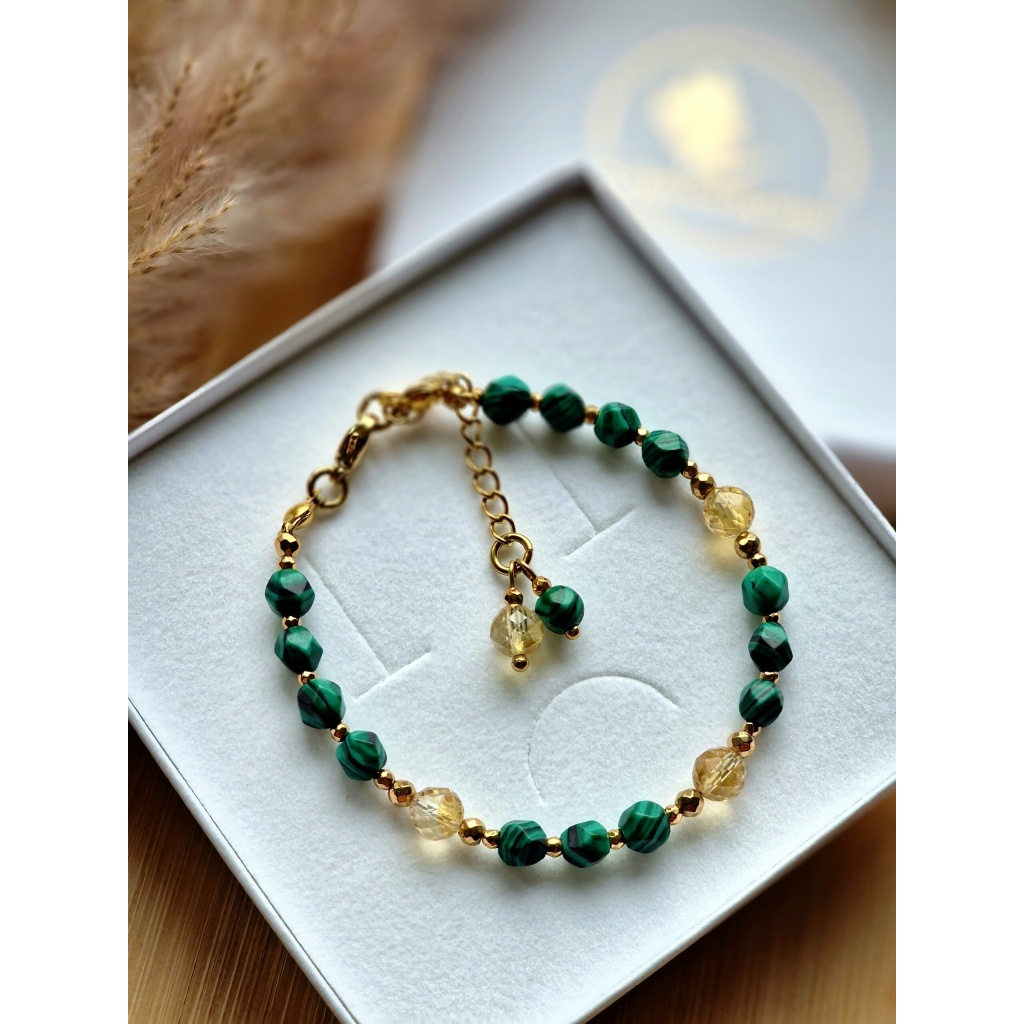 Bransoletka Cytryn, Malachit, Hematyt