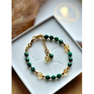 Bransoletka Cytryn, Malachit, Hematyt