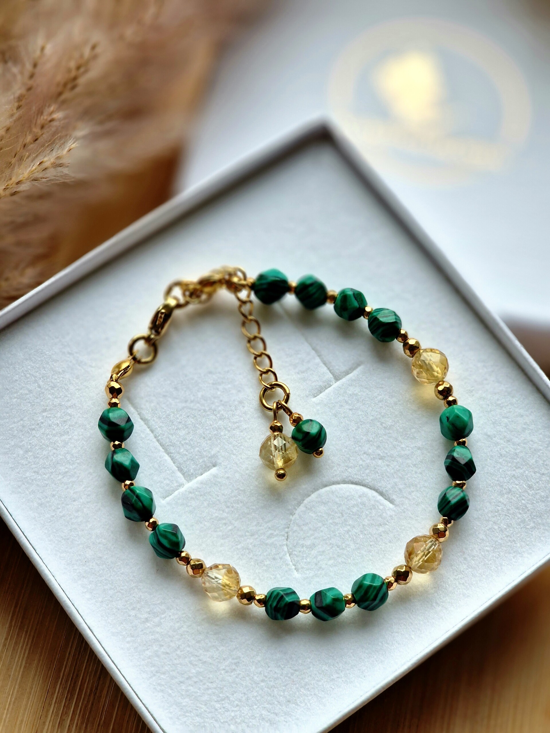 Bransoletka Cytryn, Malachit, Hematyt