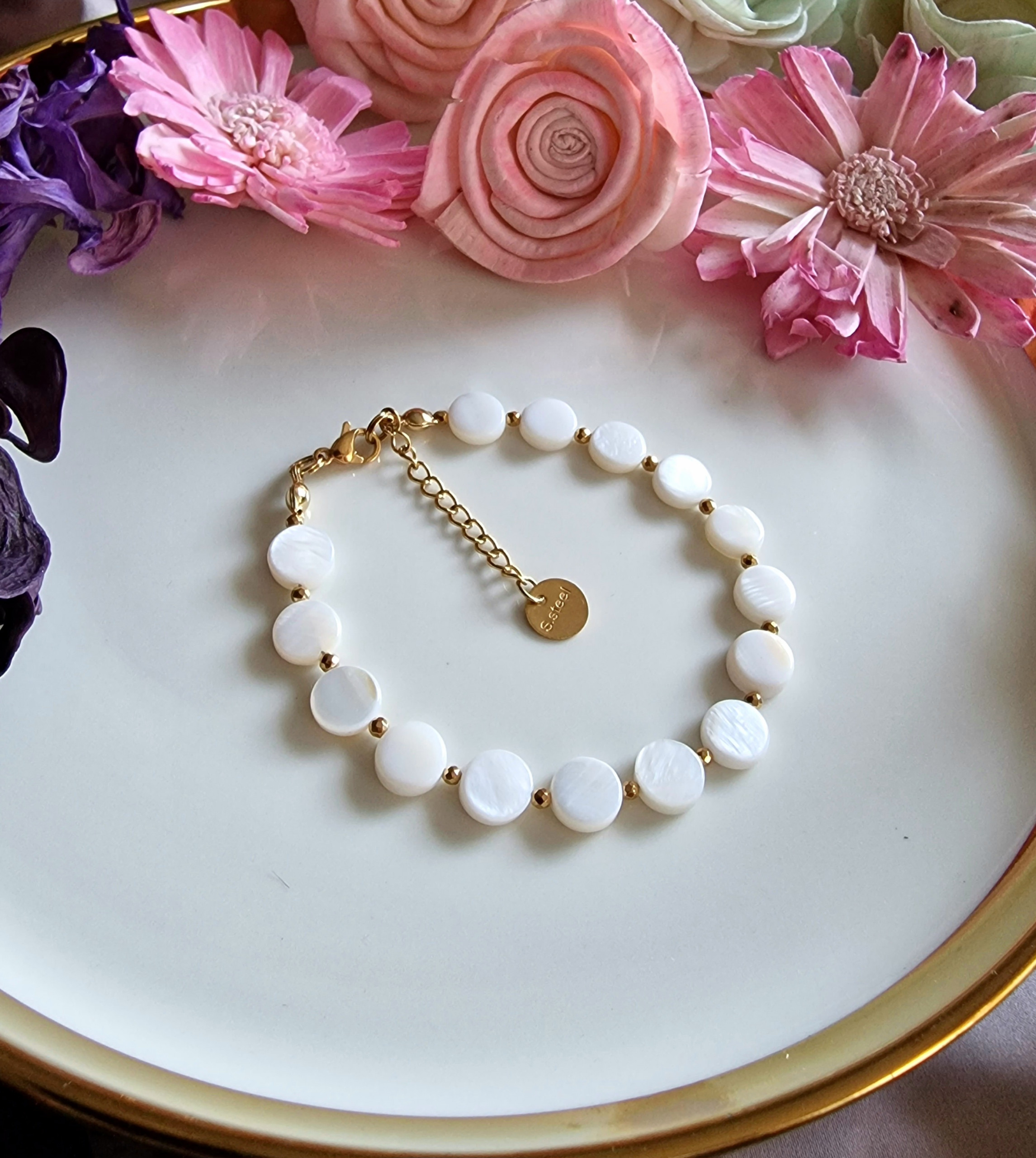 Bransoletka Masa perłowa, Hematyt - obrazek 2