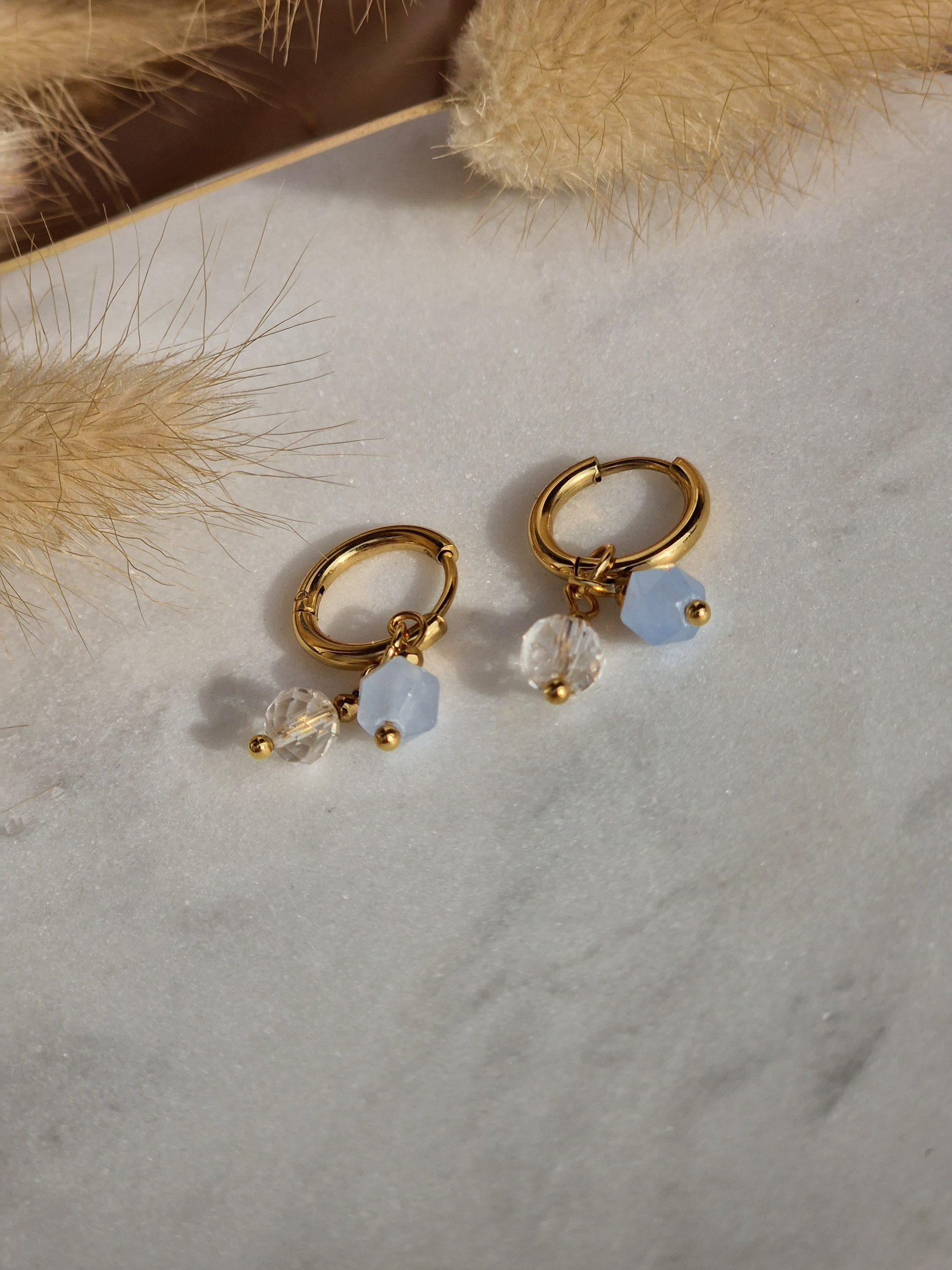 Kolczyki Akwamaryn, Kryształ górski - obrazek 3