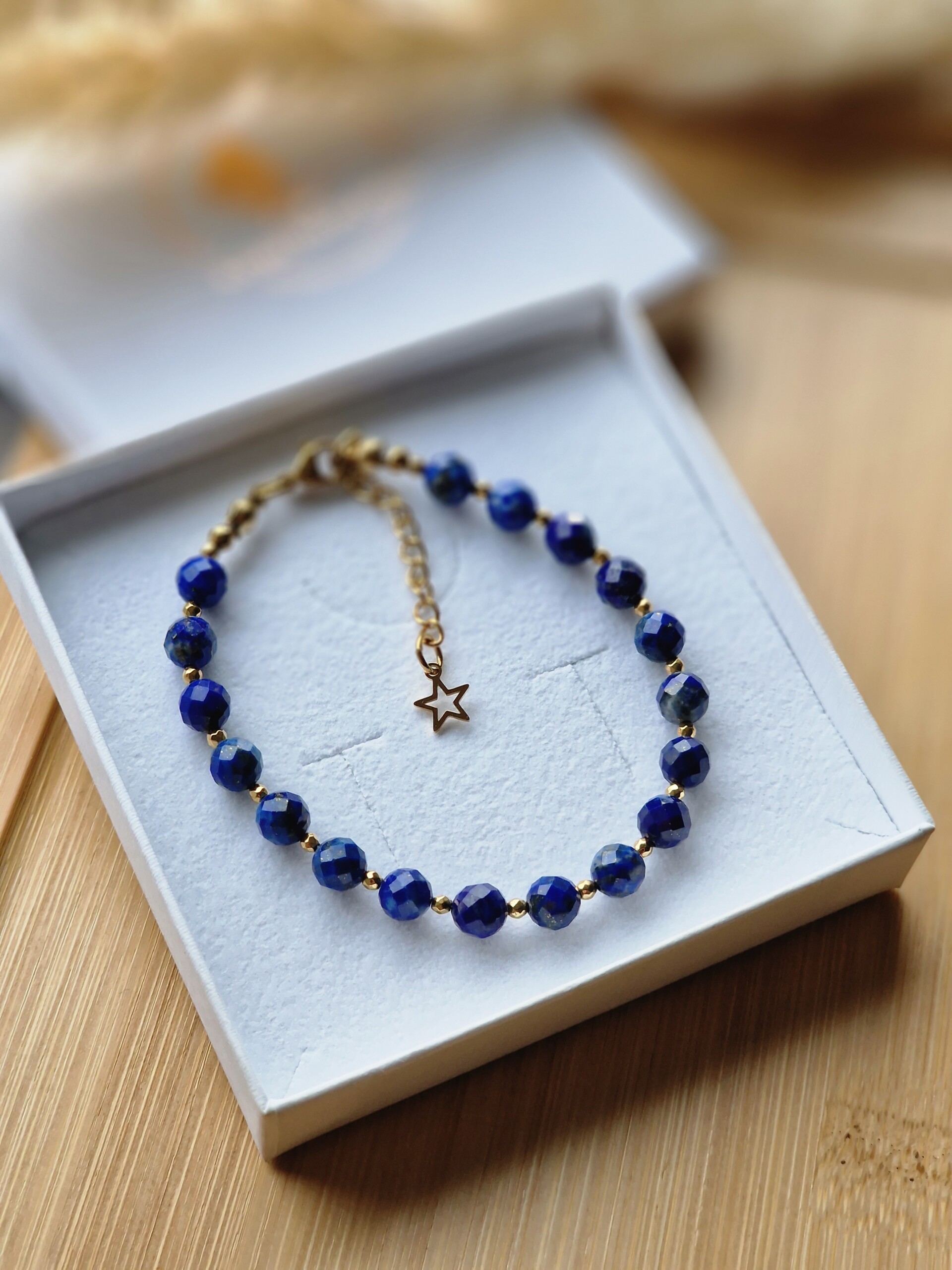 Bransoletka Lapis lazuli, Hematyt - obrazek 2