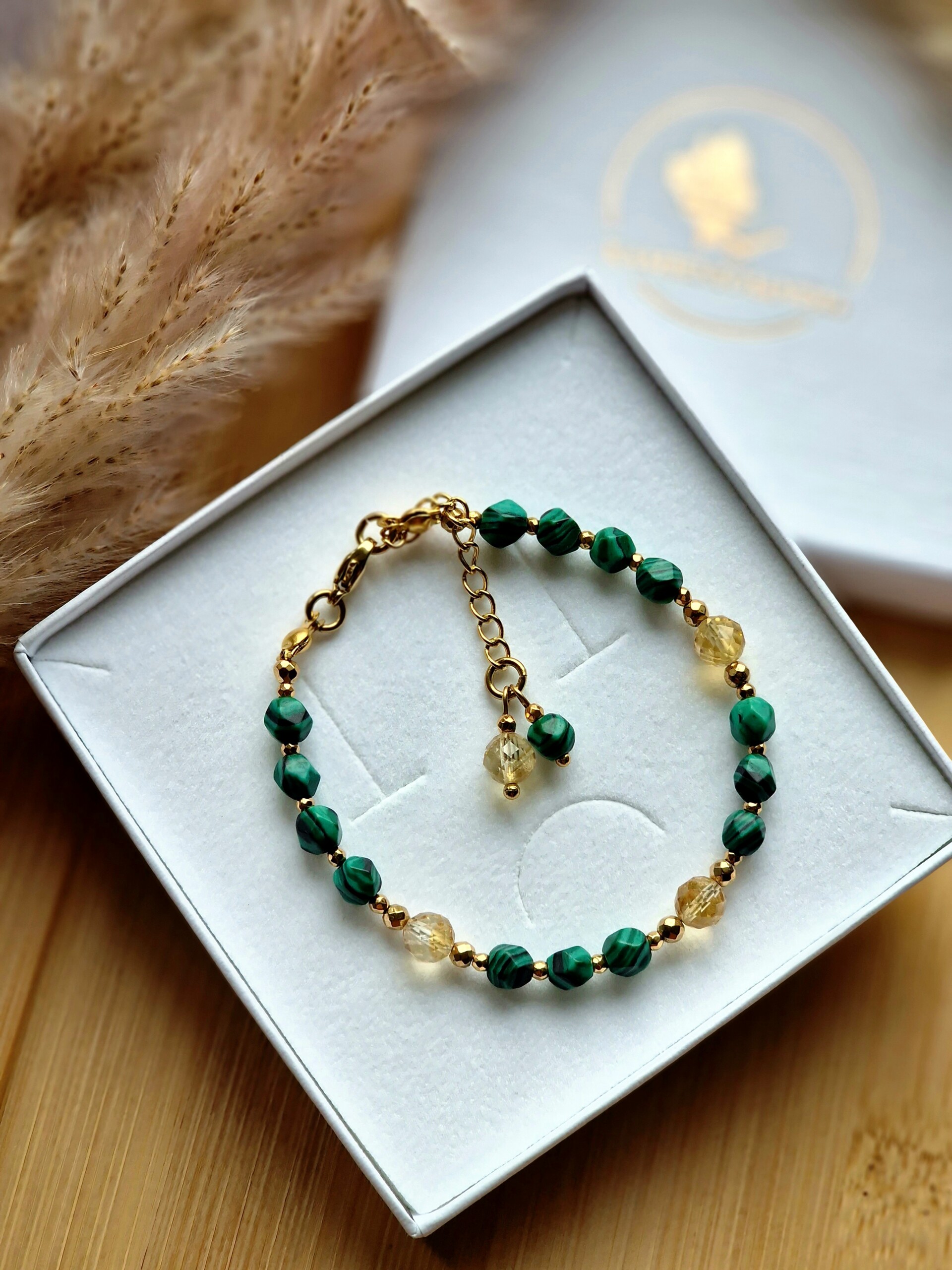 Bransoletka Cytryn, Malachit, Hematyt - obrazek 2