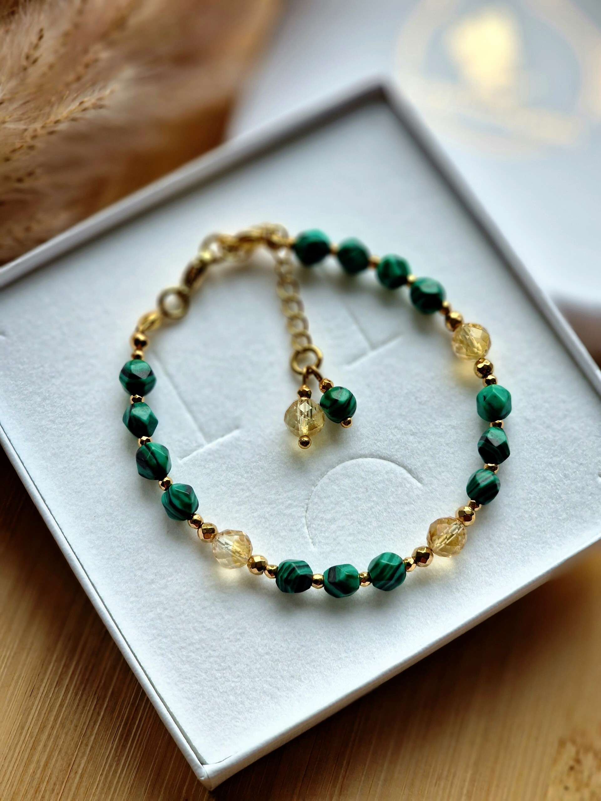 Bransoletka Cytryn, Malachit, Hematyt - obrazek 3