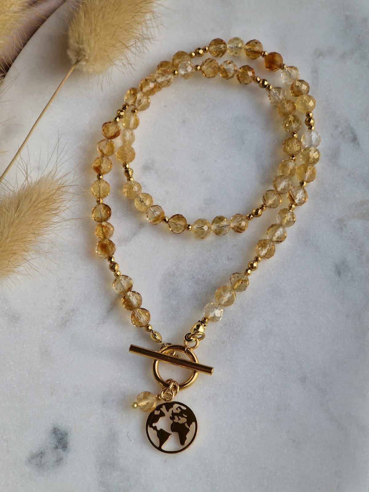 Naszyjnik Cytryn, Hematyt - obrazek 3