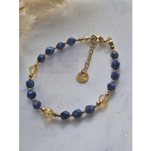 Bransoletka Lapis lazuli i Cytryn