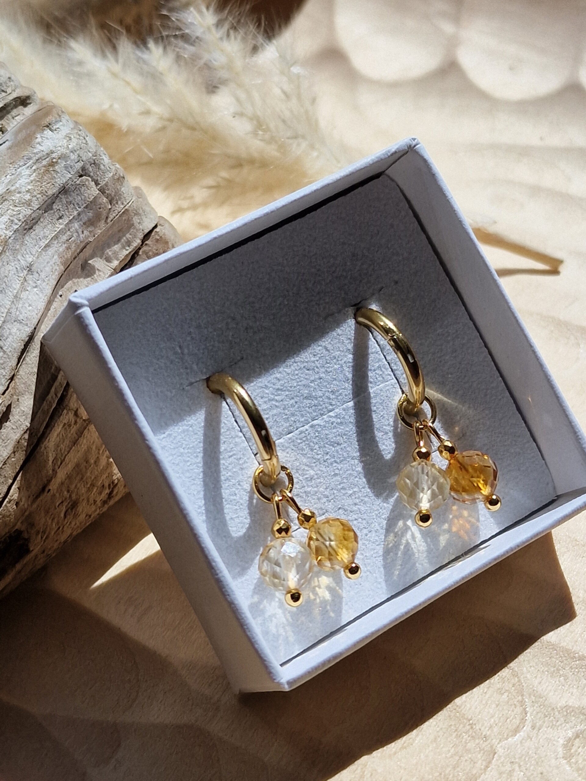 Kolczyki Cytryn, Hematyt - obrazek 2