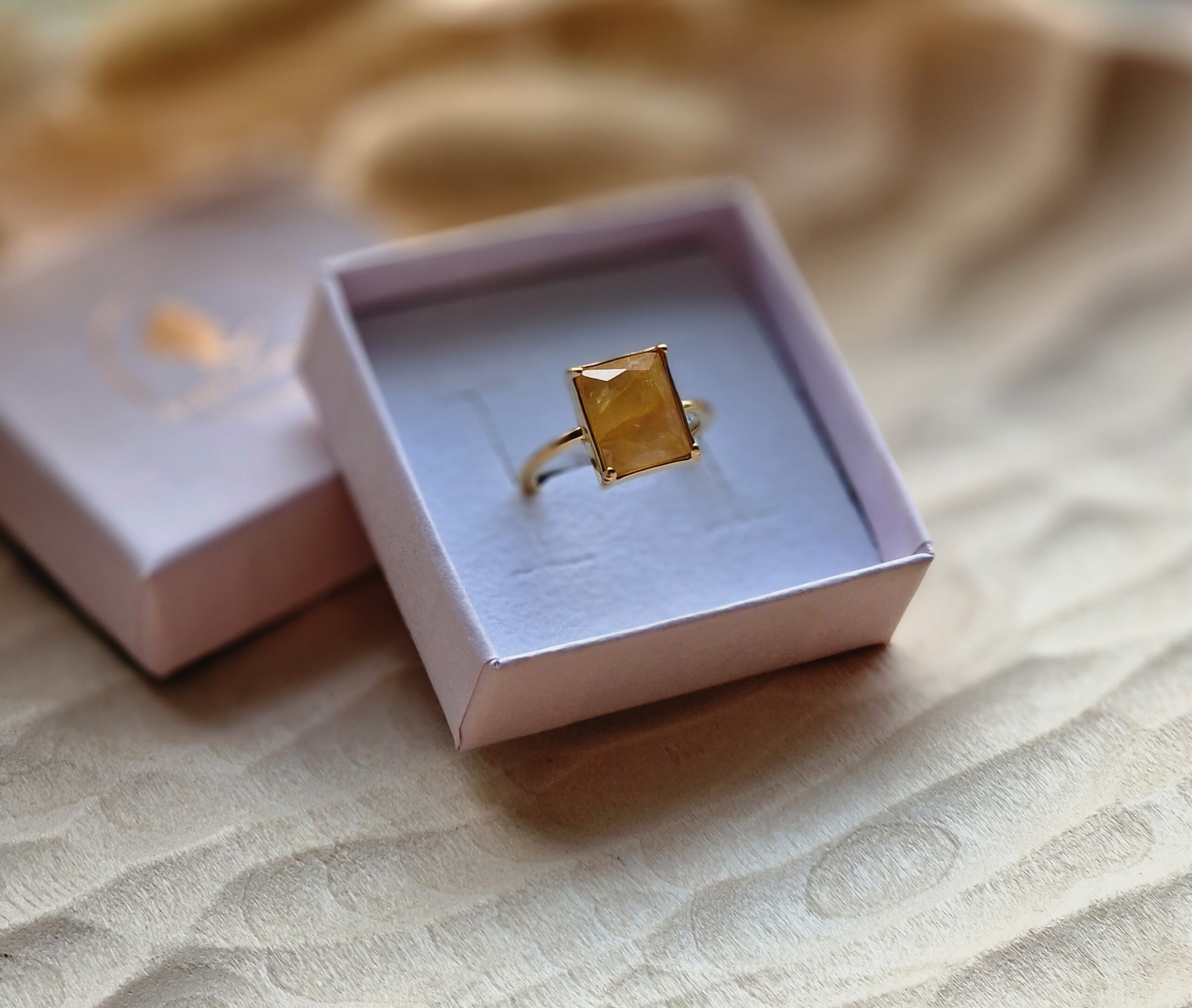 Pierścionek Cytryn, stal chirurgiczna - obrazek 2