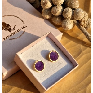 Kolczyki Ametyst sztyft