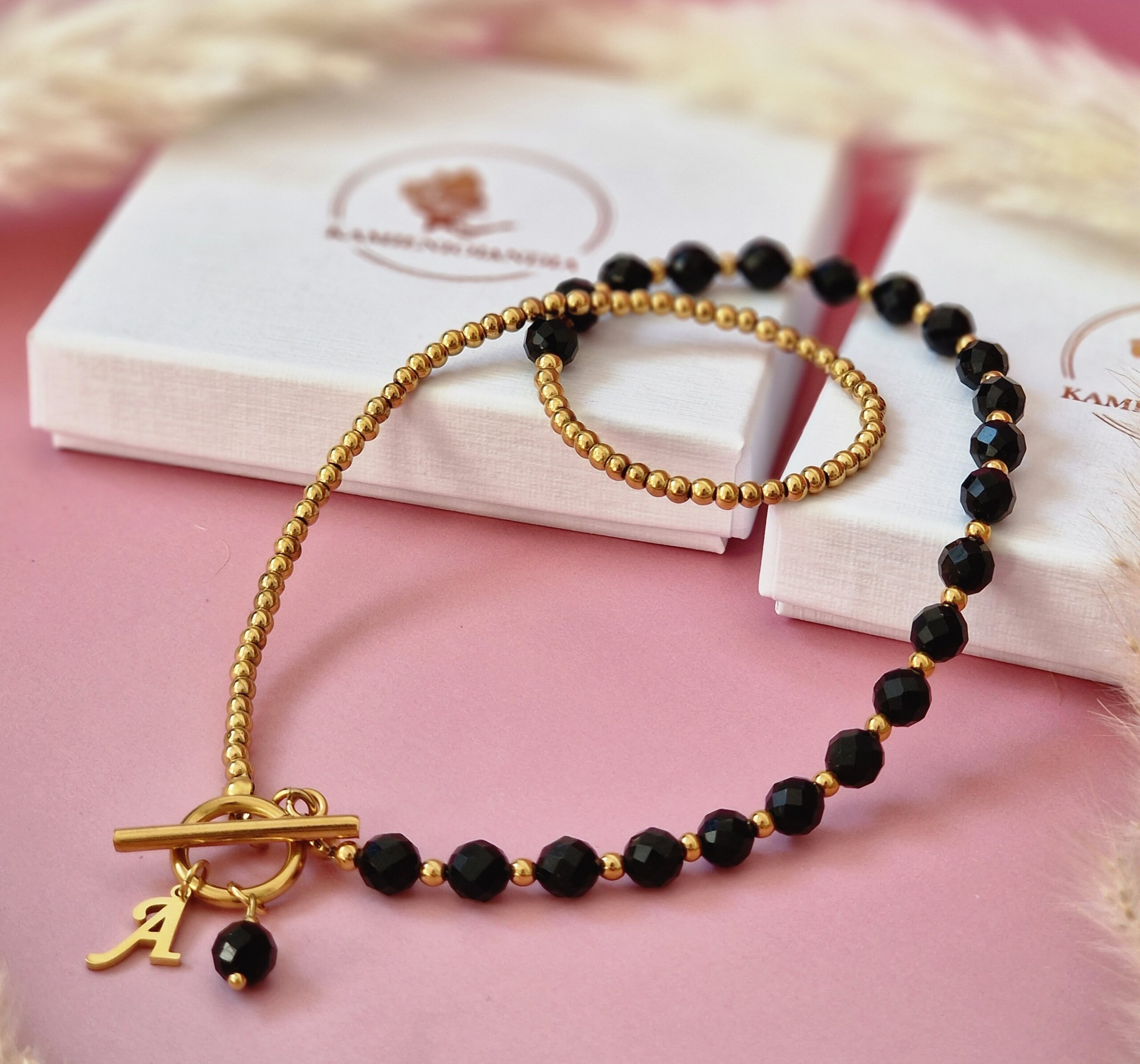 Naszyjnik Turmalin, Hematyt