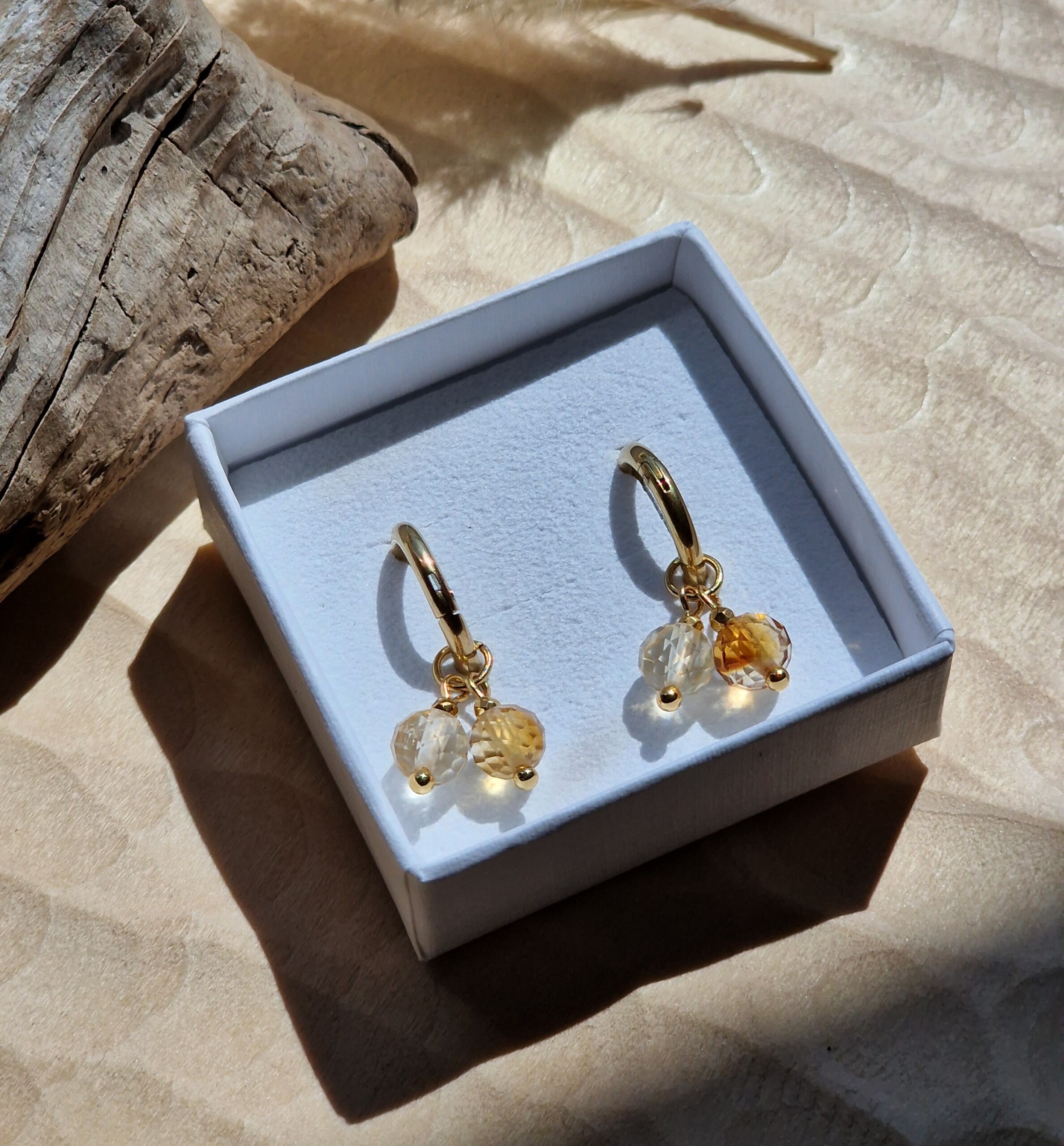 Kolczyki Cytryn, Hematyt - obrazek 3