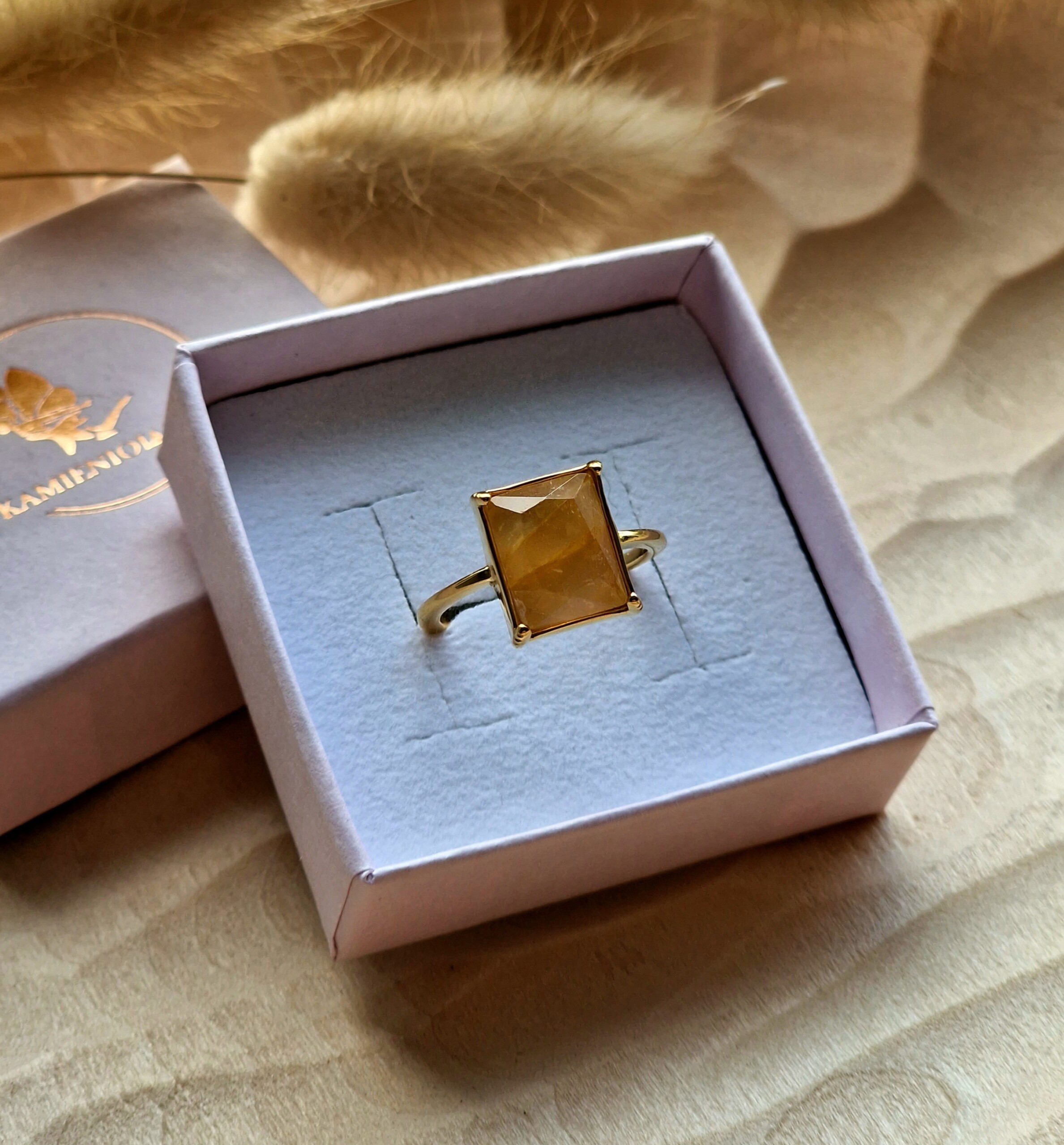 Pierścionek Cytryn, stal chirurgiczna