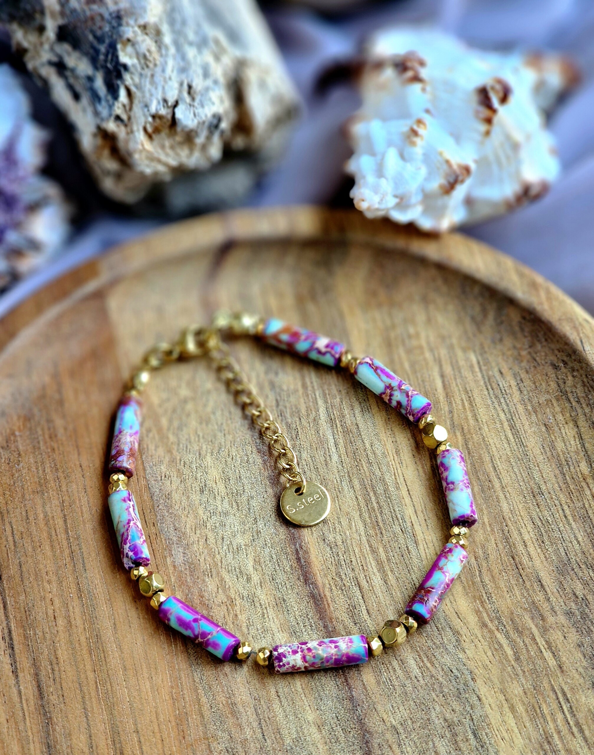 Bransoletka Jaspis cesarski patyczek