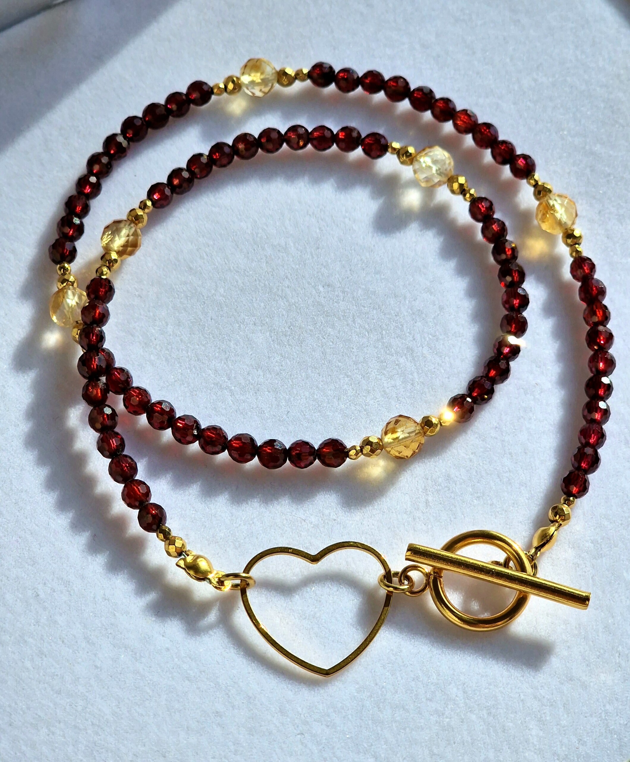 Naszyjnik Granat Cytryn Hematyt Strefa okazji - obrazek 3