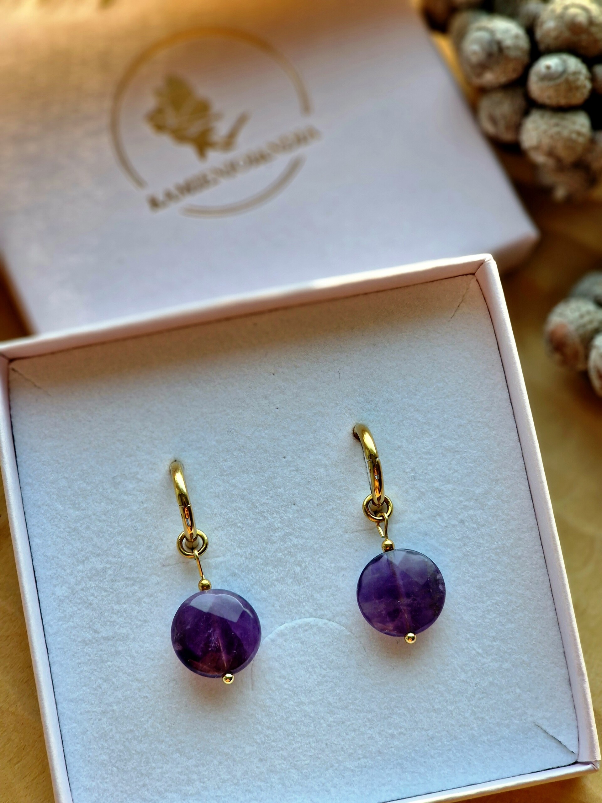 Kolczyki Ametyst
