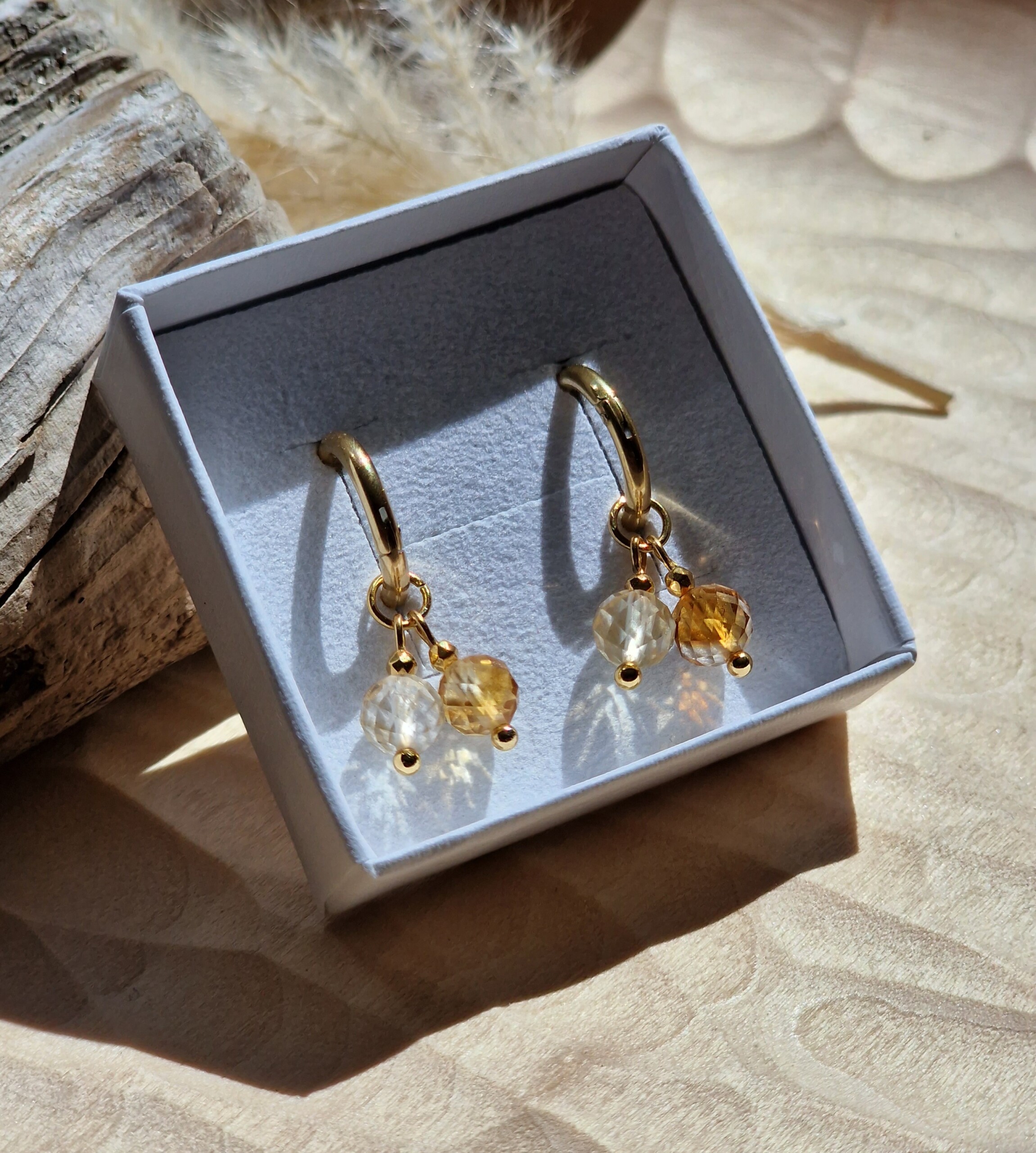 Kolczyki Cytryn, Hematyt