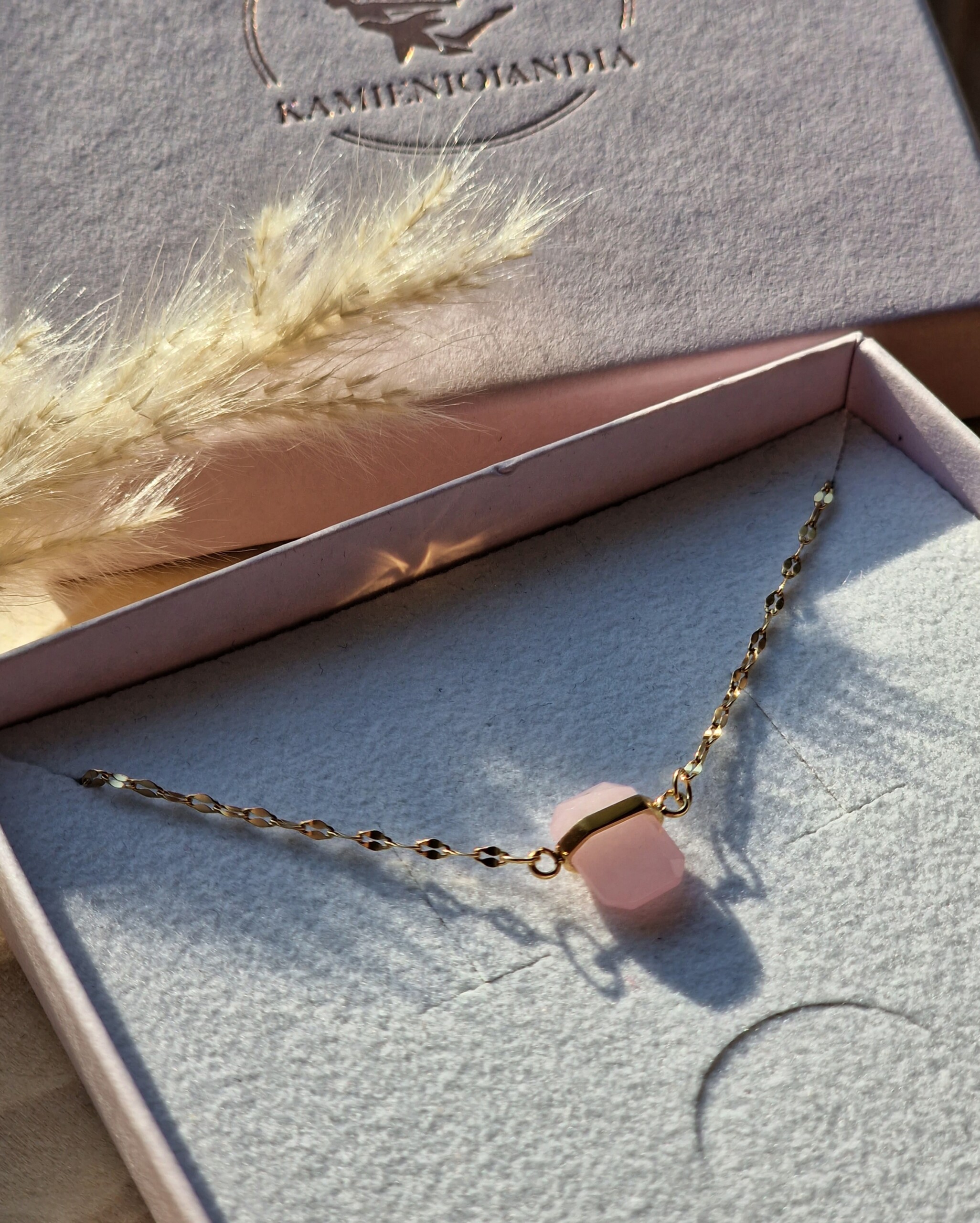 Naszyjnik Kwarc różowy