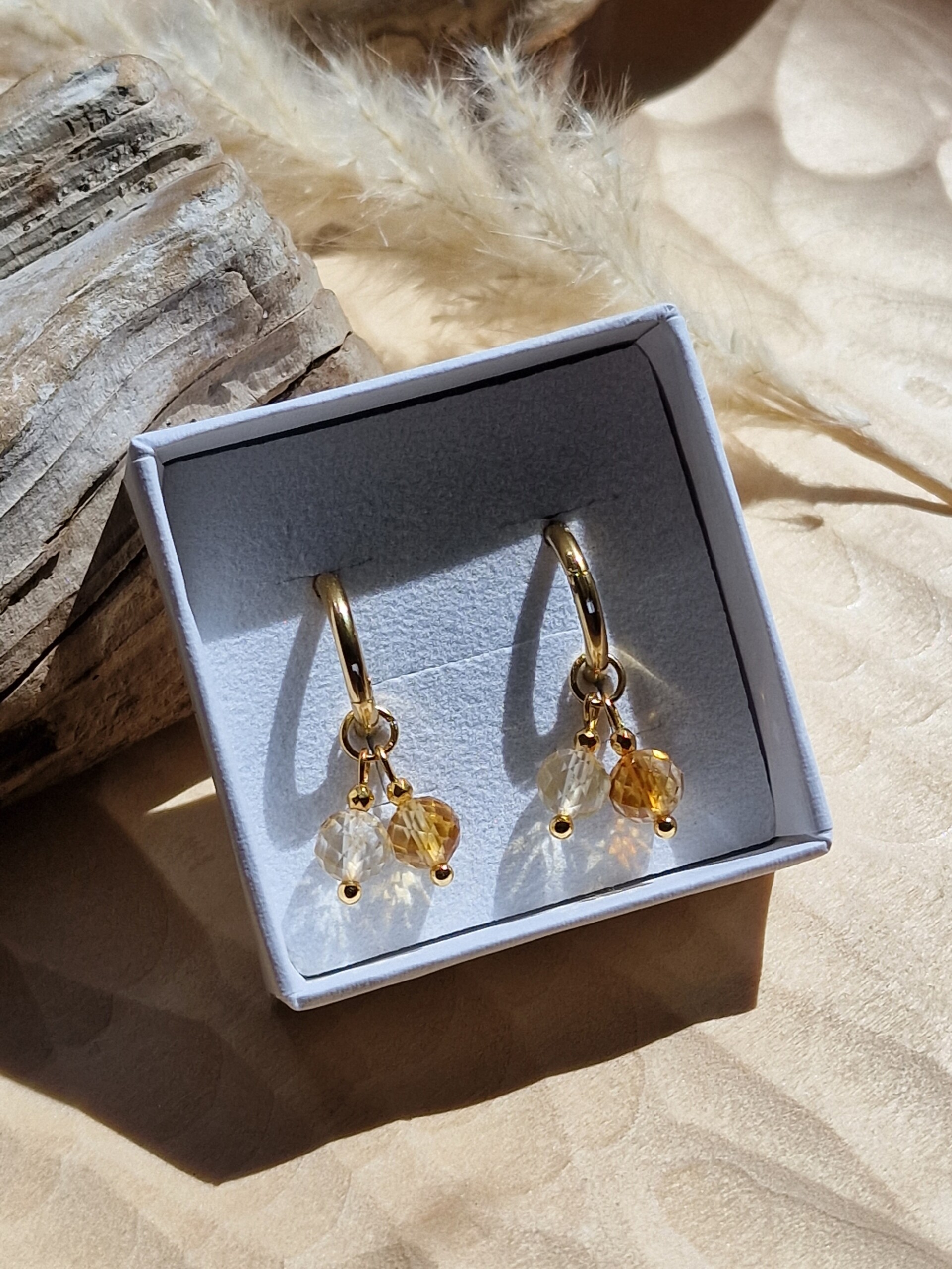 Kolczyki Cytryn, Hematyt - obrazek 5