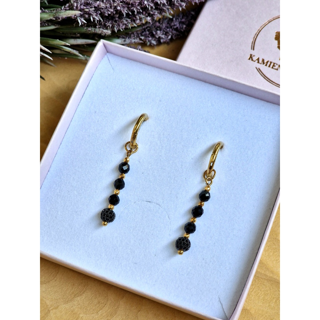 Kolczyki Turmalin, Hematyt