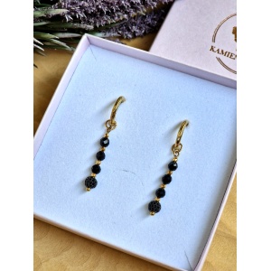 Kolczyki Turmalin, Hematyt