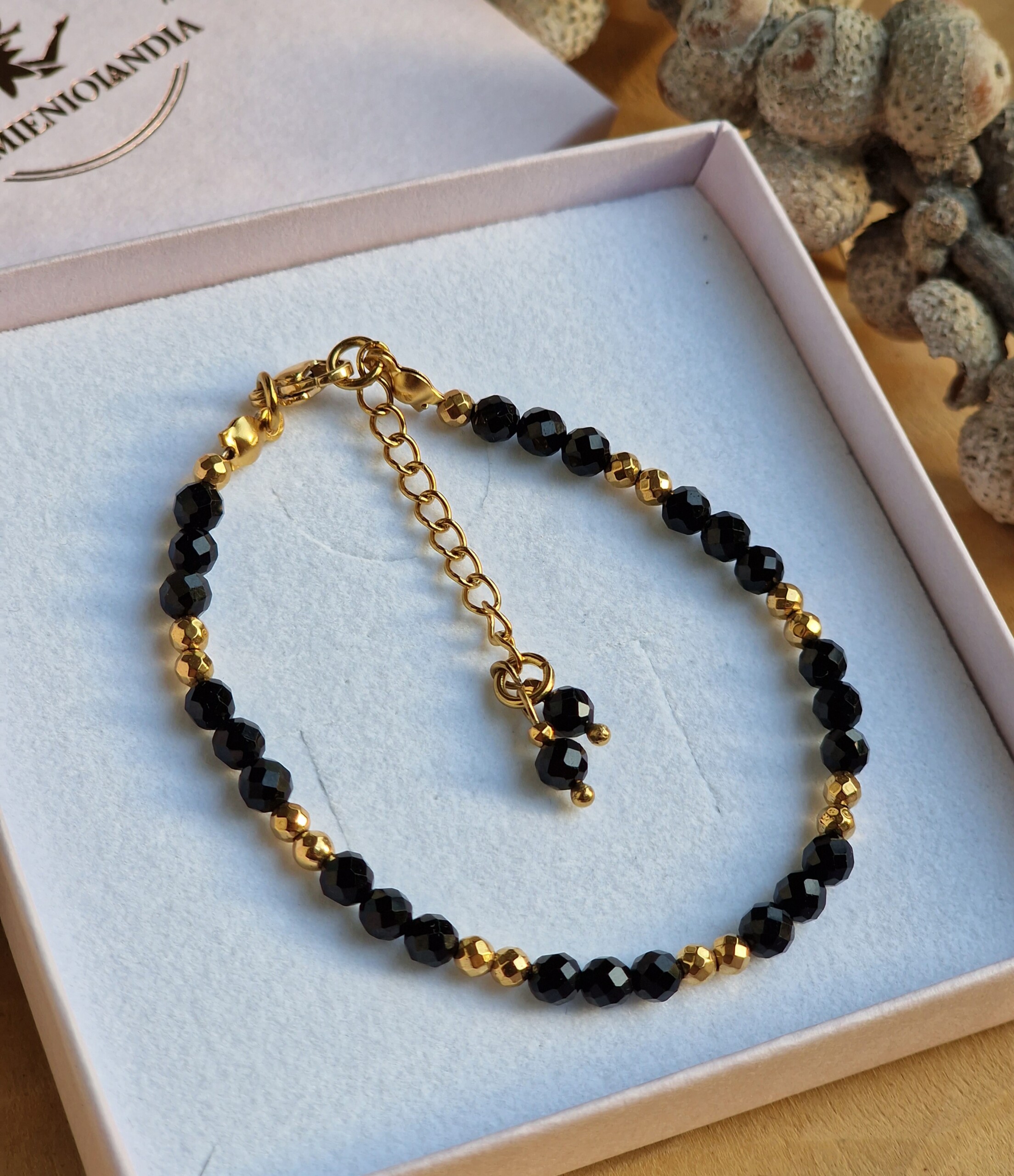 Bransoletka Turmalin Hematyt