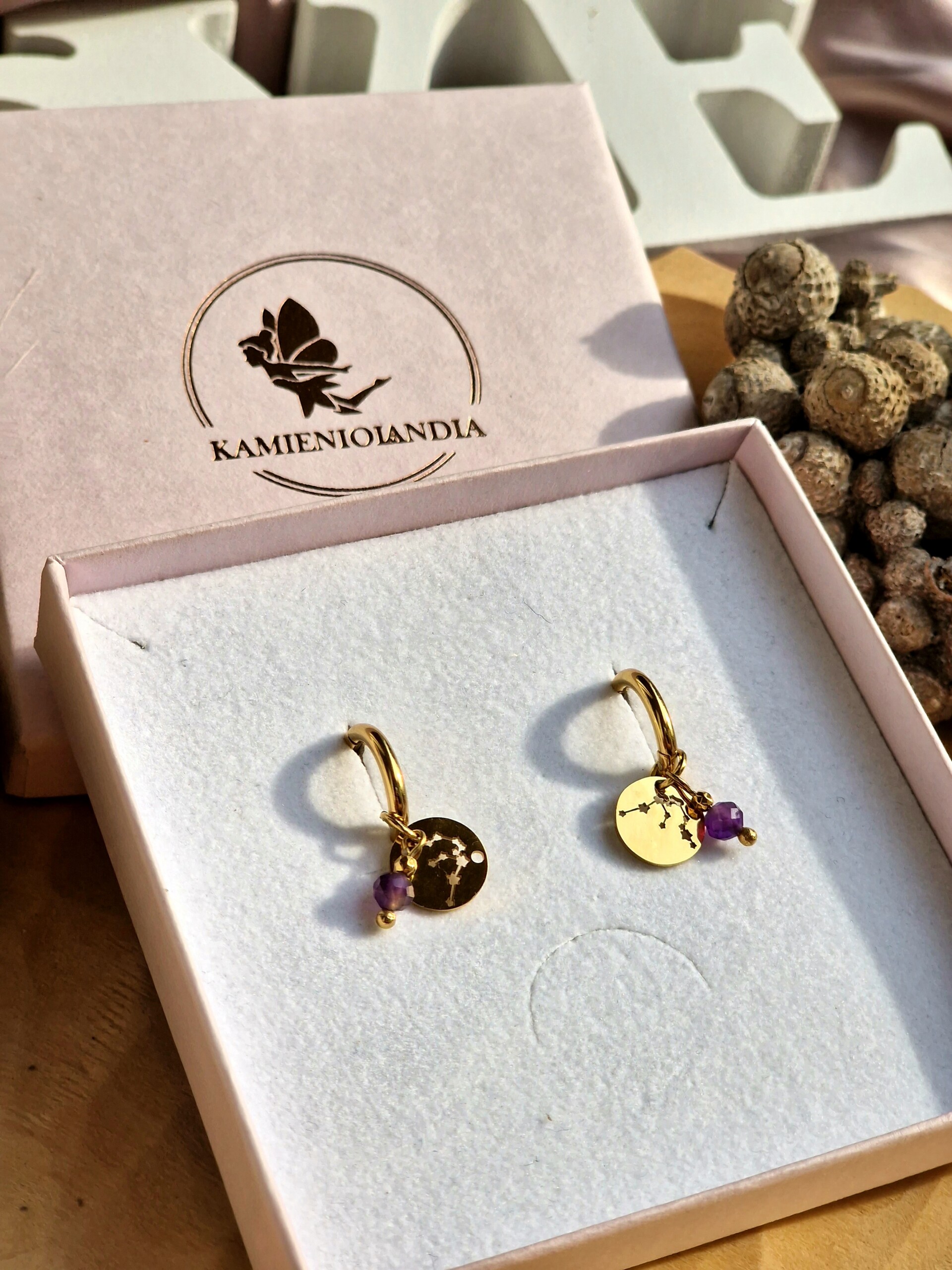 Kolczyki Wodnik konstelacja