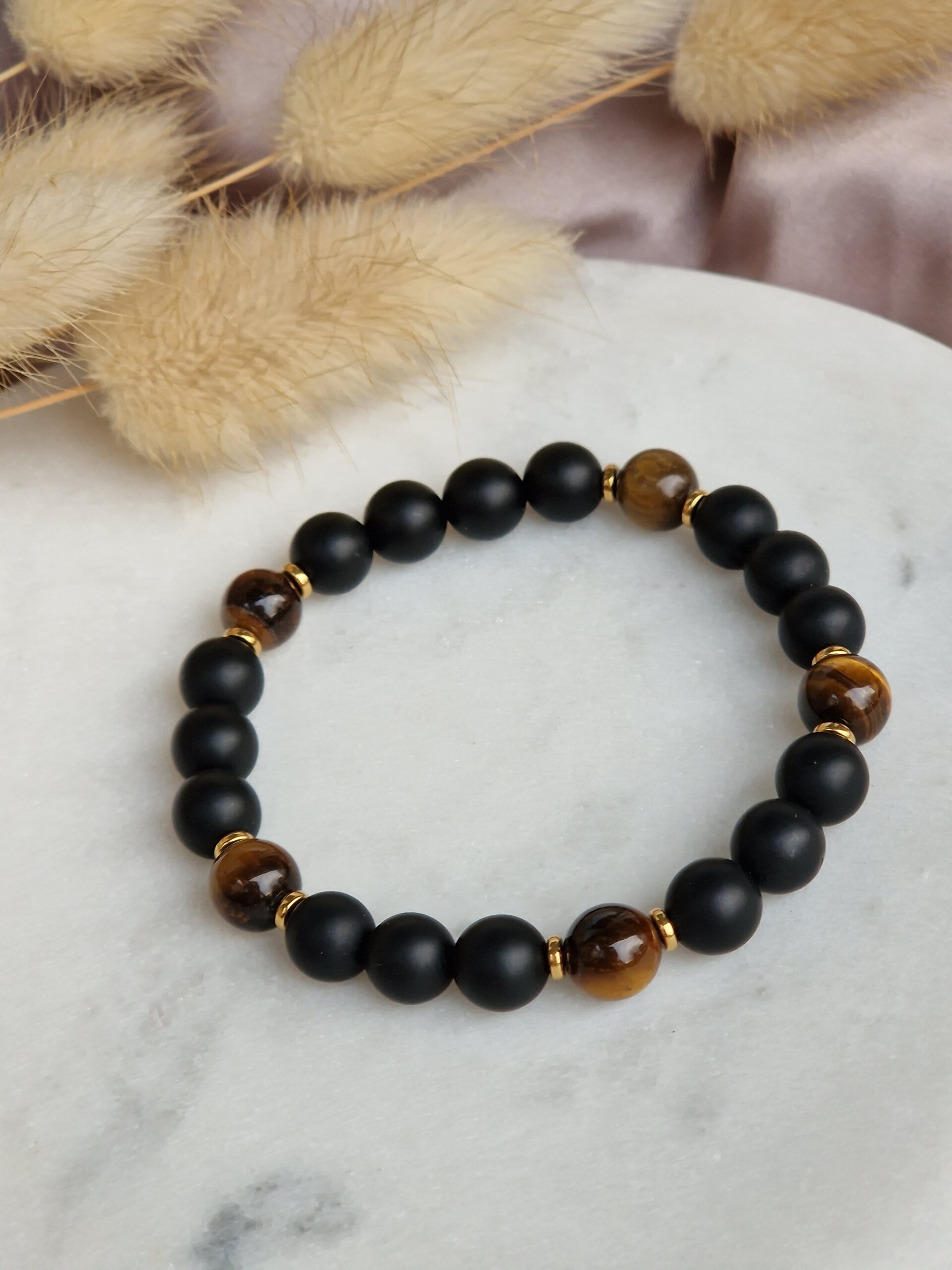 Bransoletka Tygrysie oko, Onyks, Hematyt #2