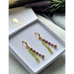 Kolczyki Szafir, Rubin, Oliwin, Hematyt