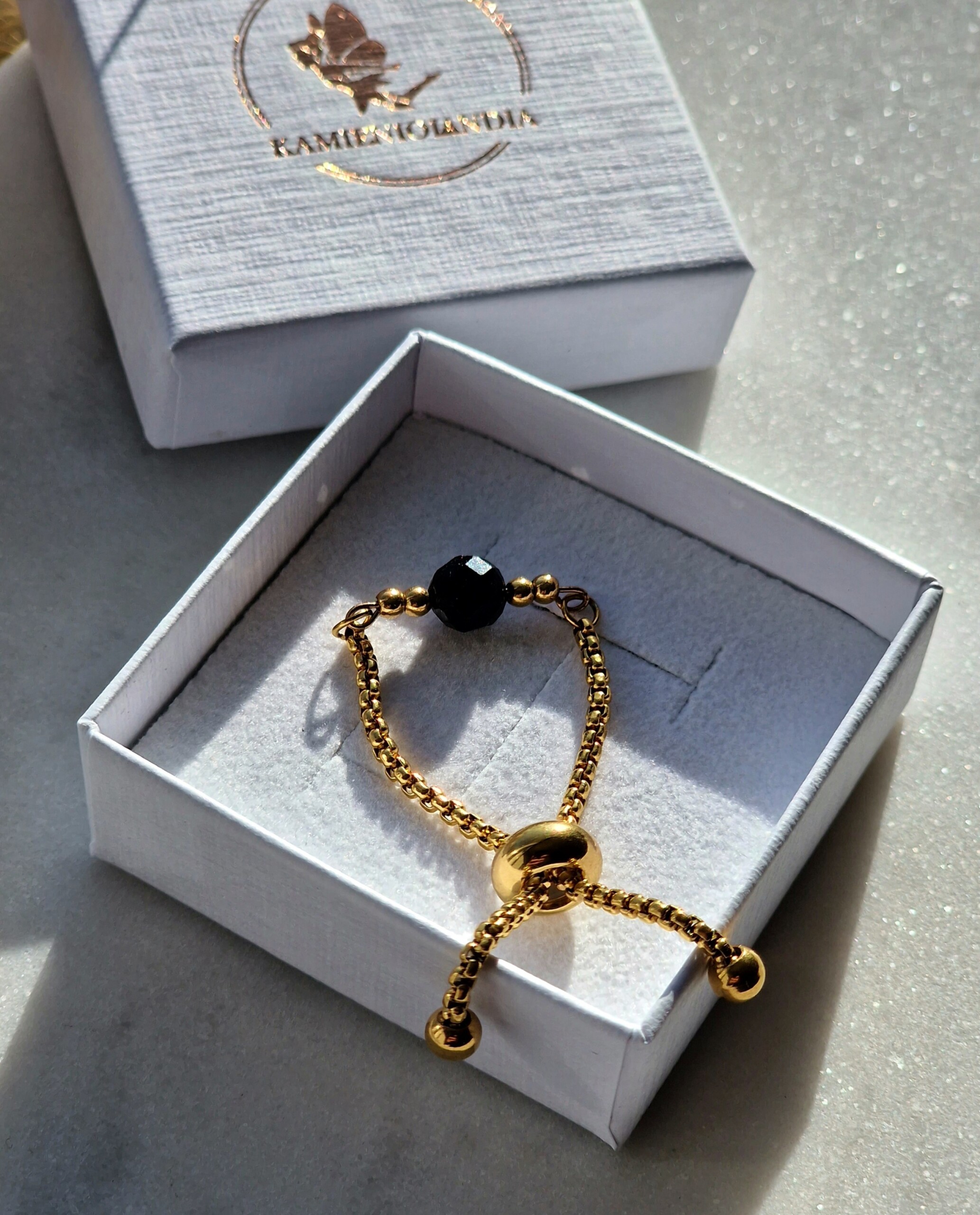 Pierścionek Turmalin Hematyt regulowany - obrazek 3