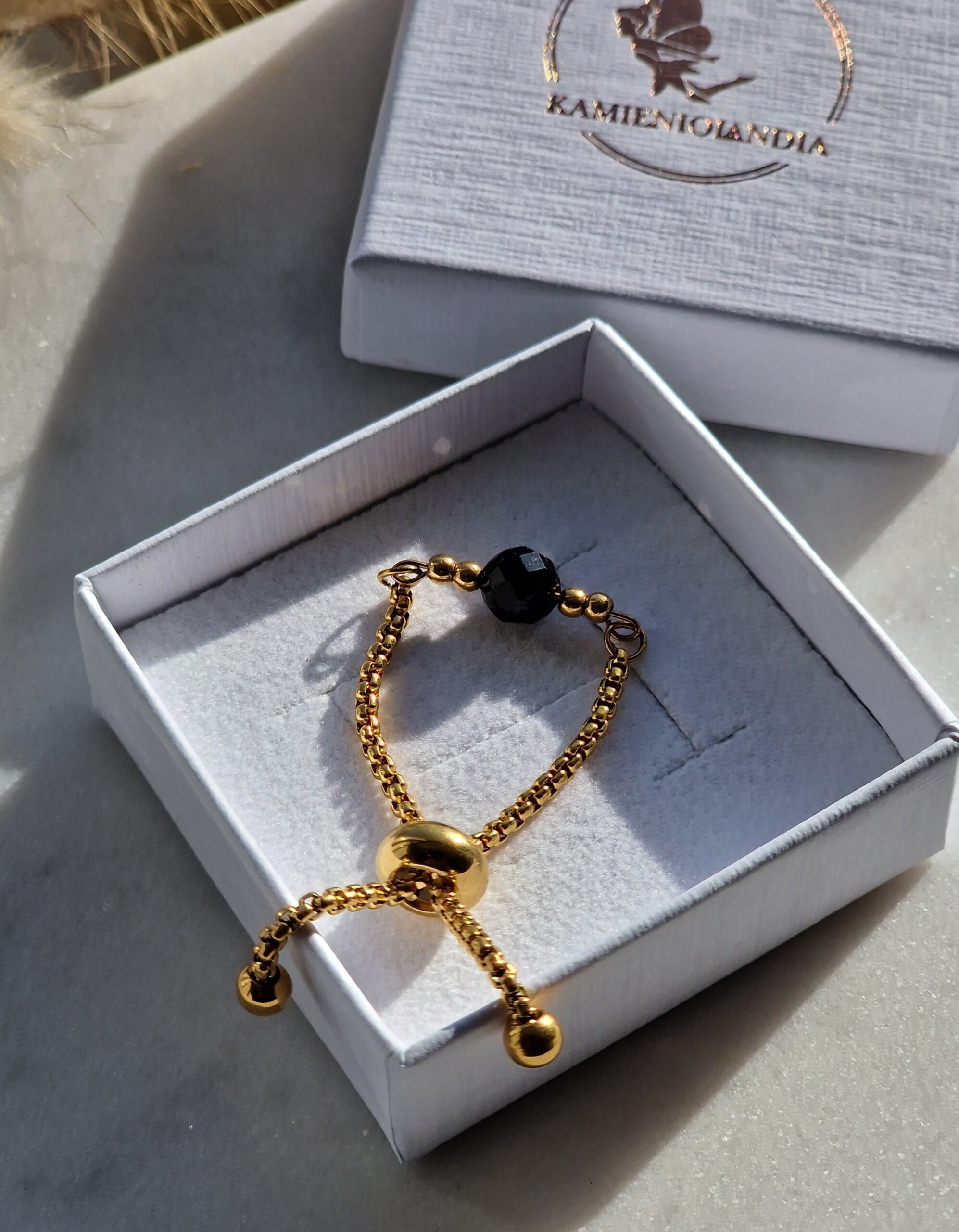 Pierścionek Turmalin Hematyt regulowany - obrazek 4