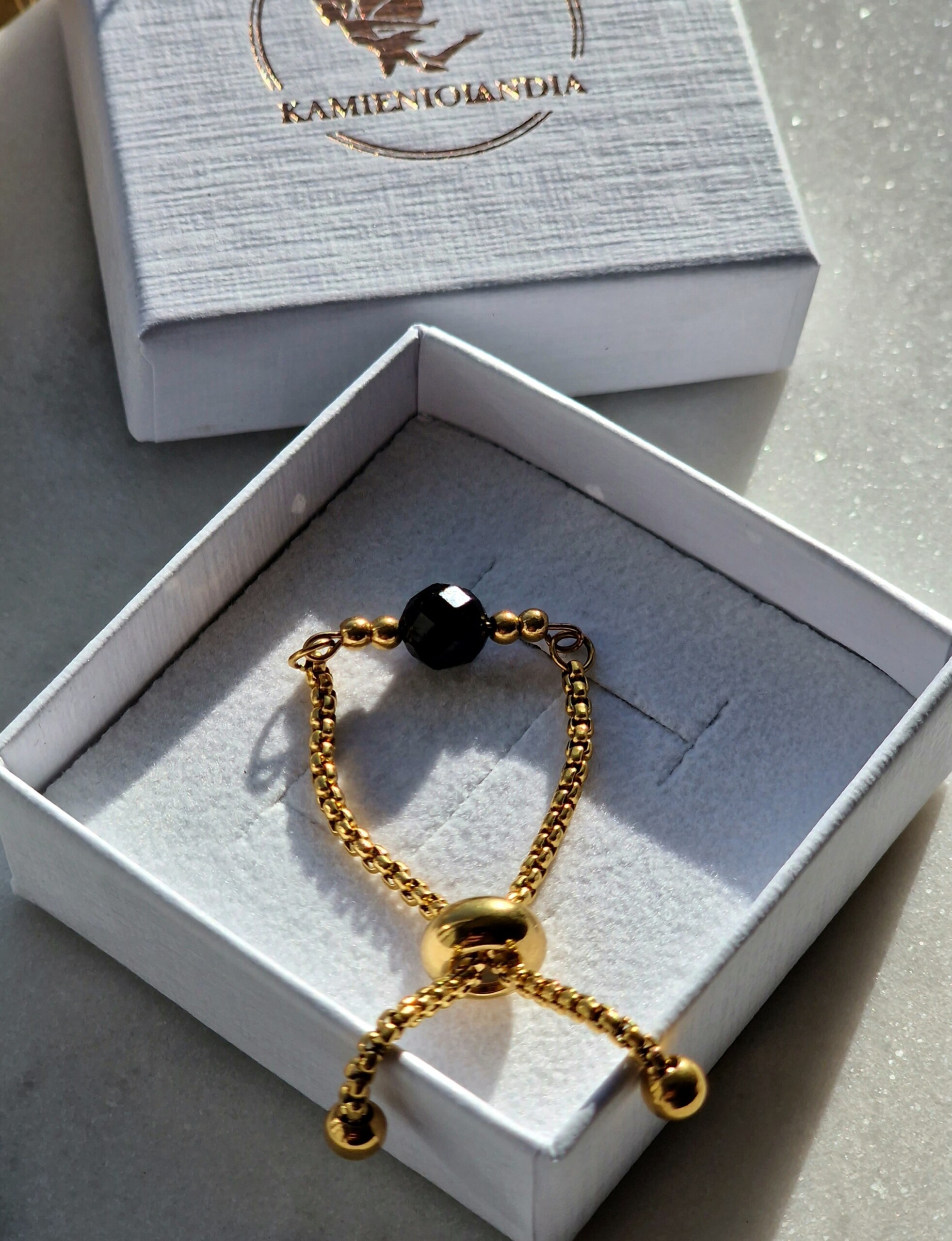 Pierścionek Turmalin Hematyt regulowany - obrazek 2