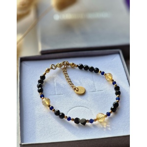 Bransoletka Turmalin, Szafir, Cytryn, Hematyt