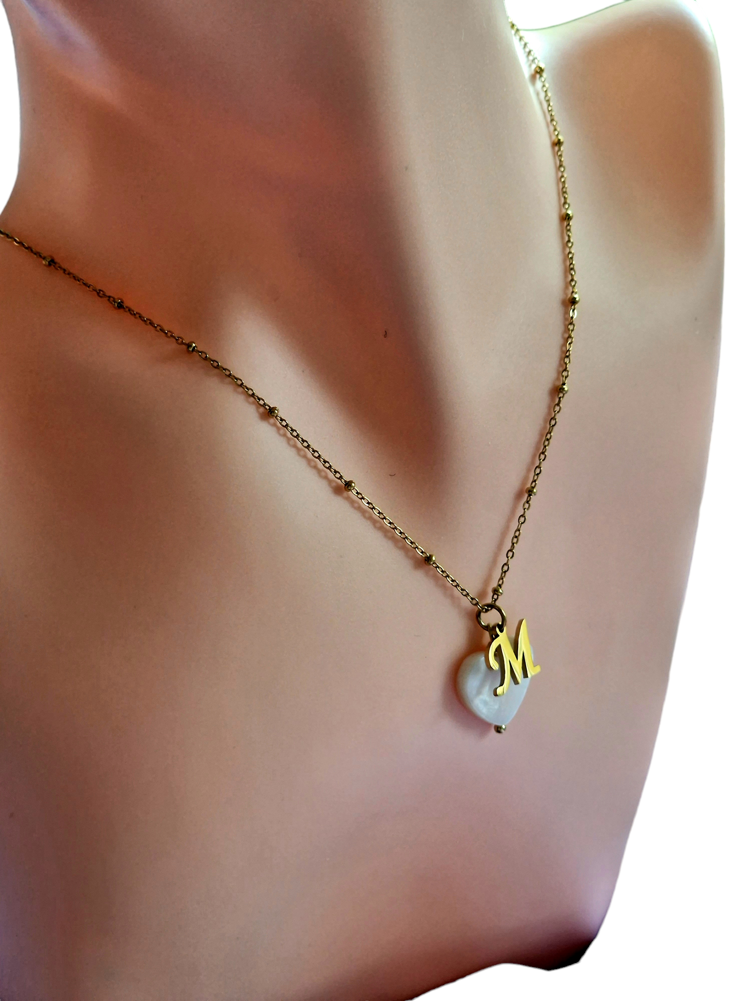 Naszyjnik Masa perłowa serce skrzydła Strefa Okazji - obrazek 5