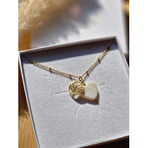 Naszyjnik Masa perłowa serce skrzydła Strefa Okazji