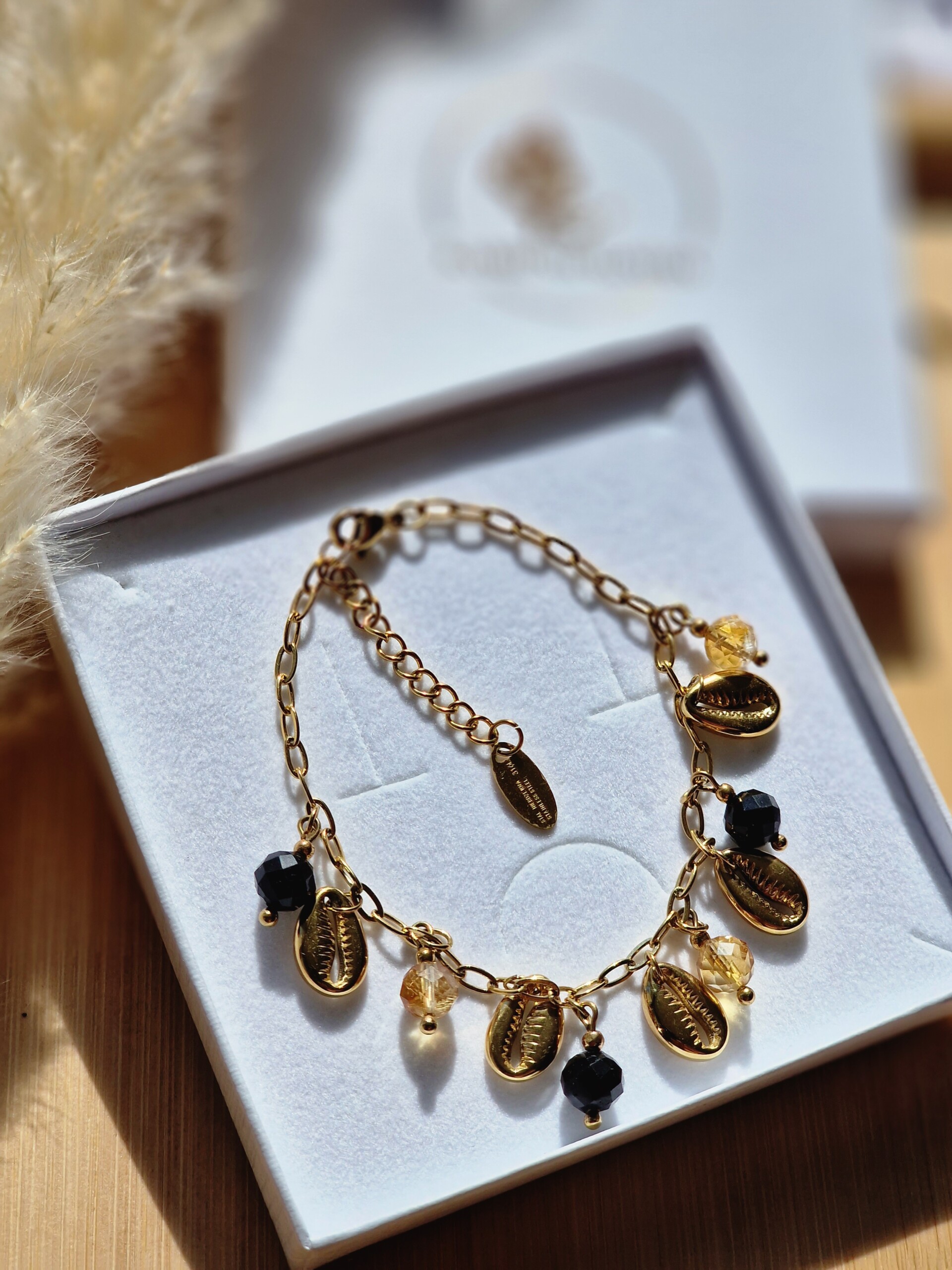 Bransoletka muszelki, Turmalin, Cytryn - obrazek 3