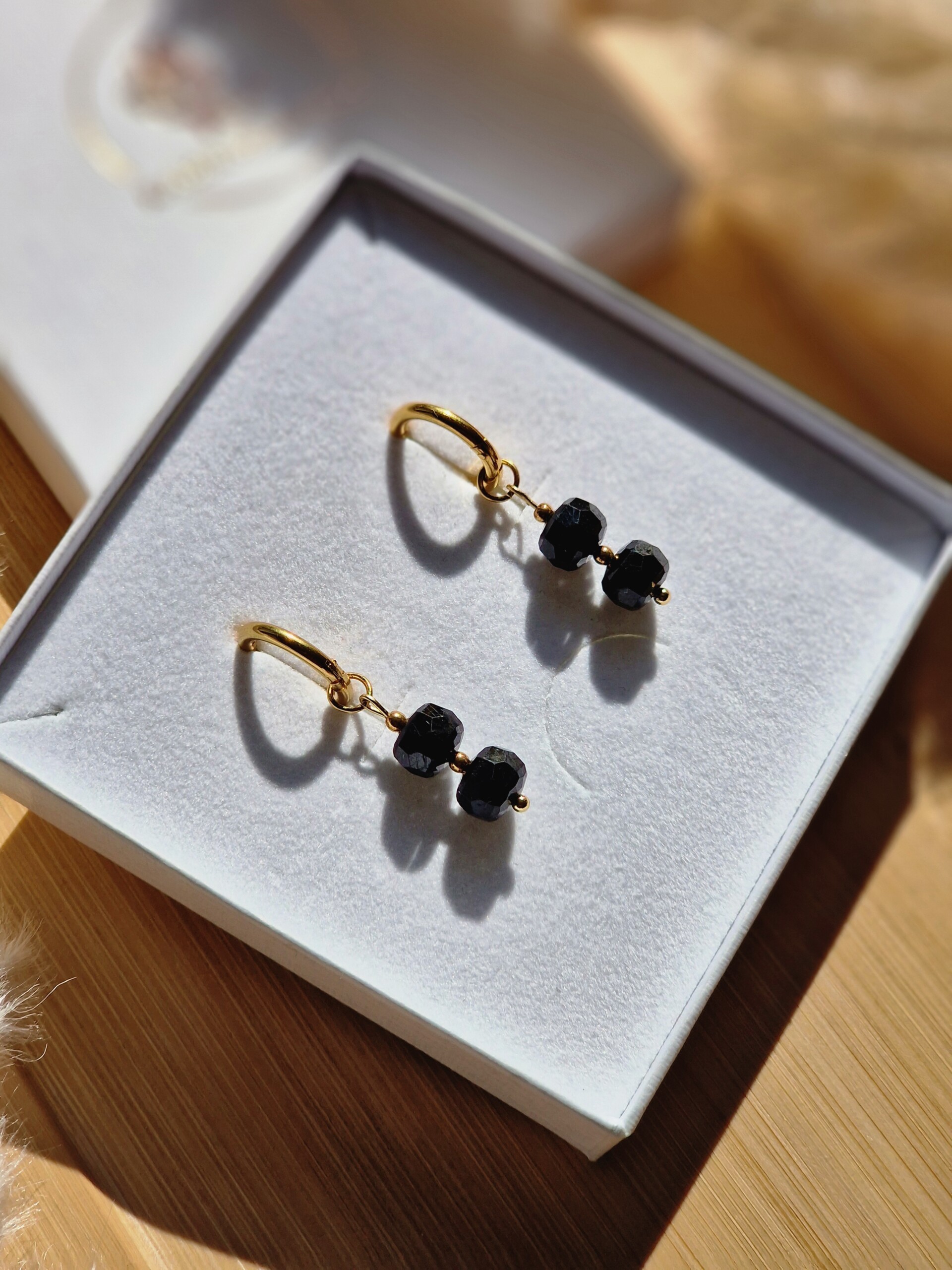 Kolczyki Turmalin Hematyt