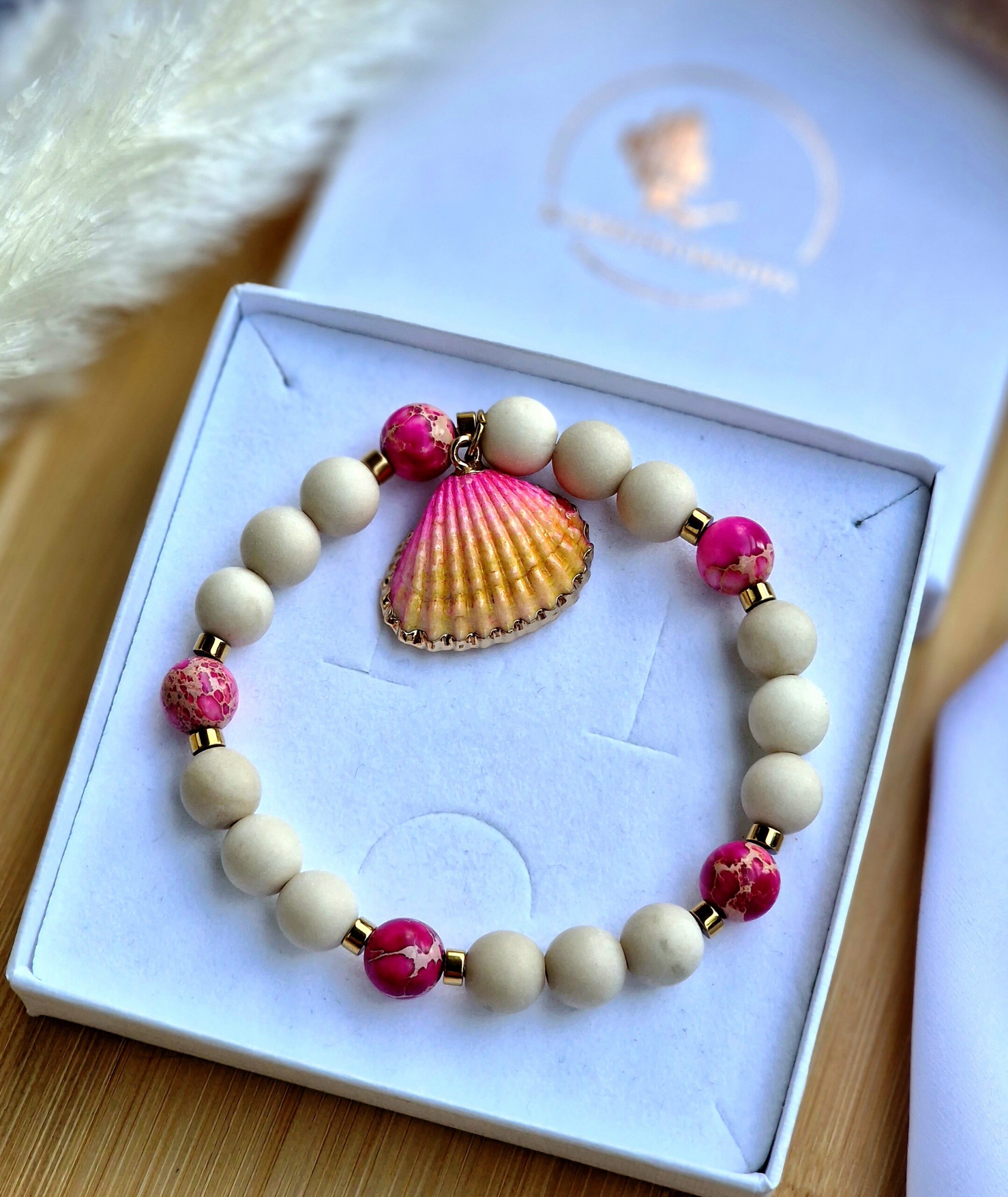 Bransoletka Jaspis Cesarski, Kamień rzeczny, Hematyt