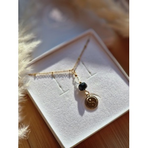 Naszyjnik Kryształ górski, Turmalin YIN YANG