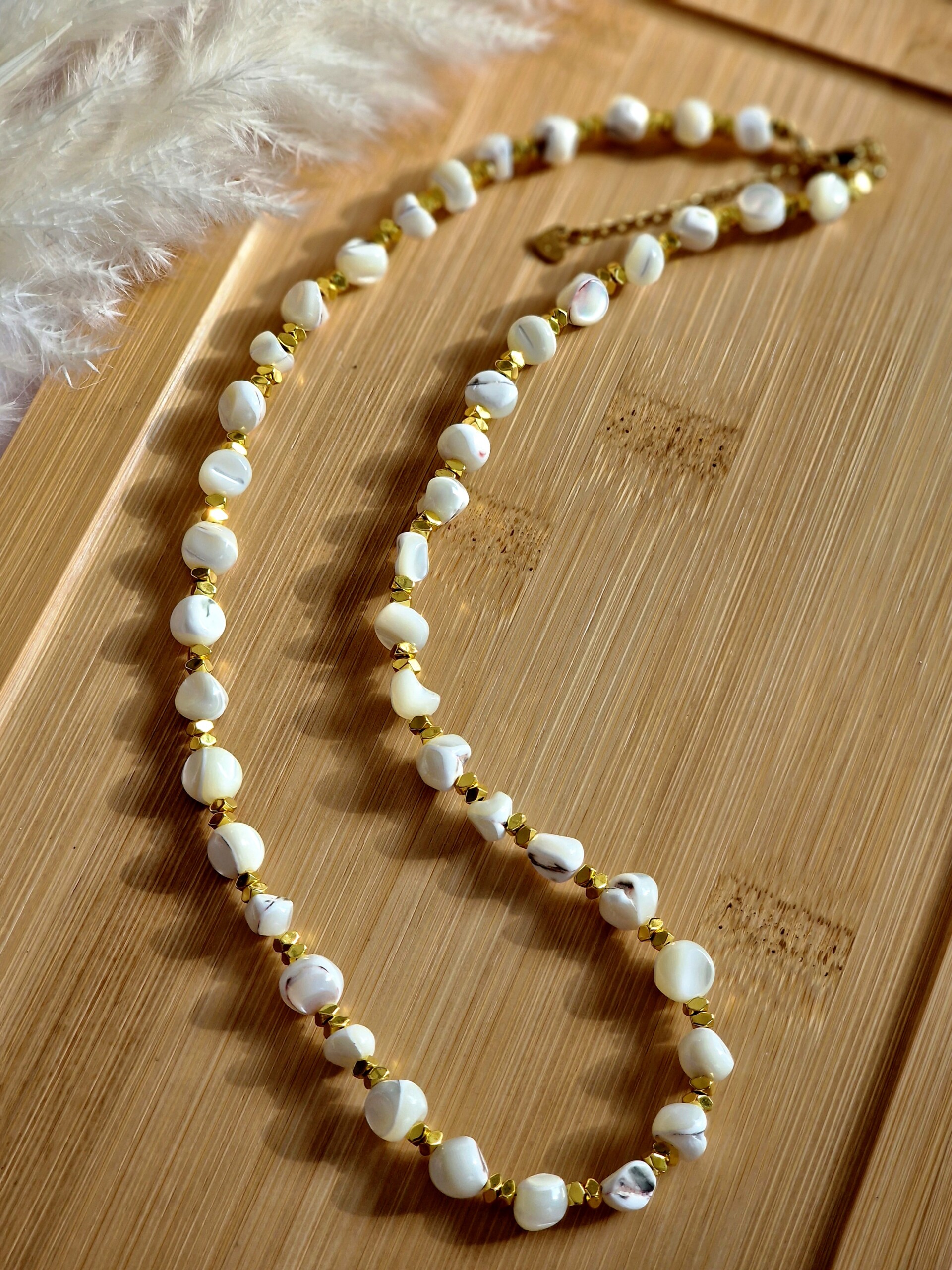 Naszyjnik Masa perłowa, Hematyt