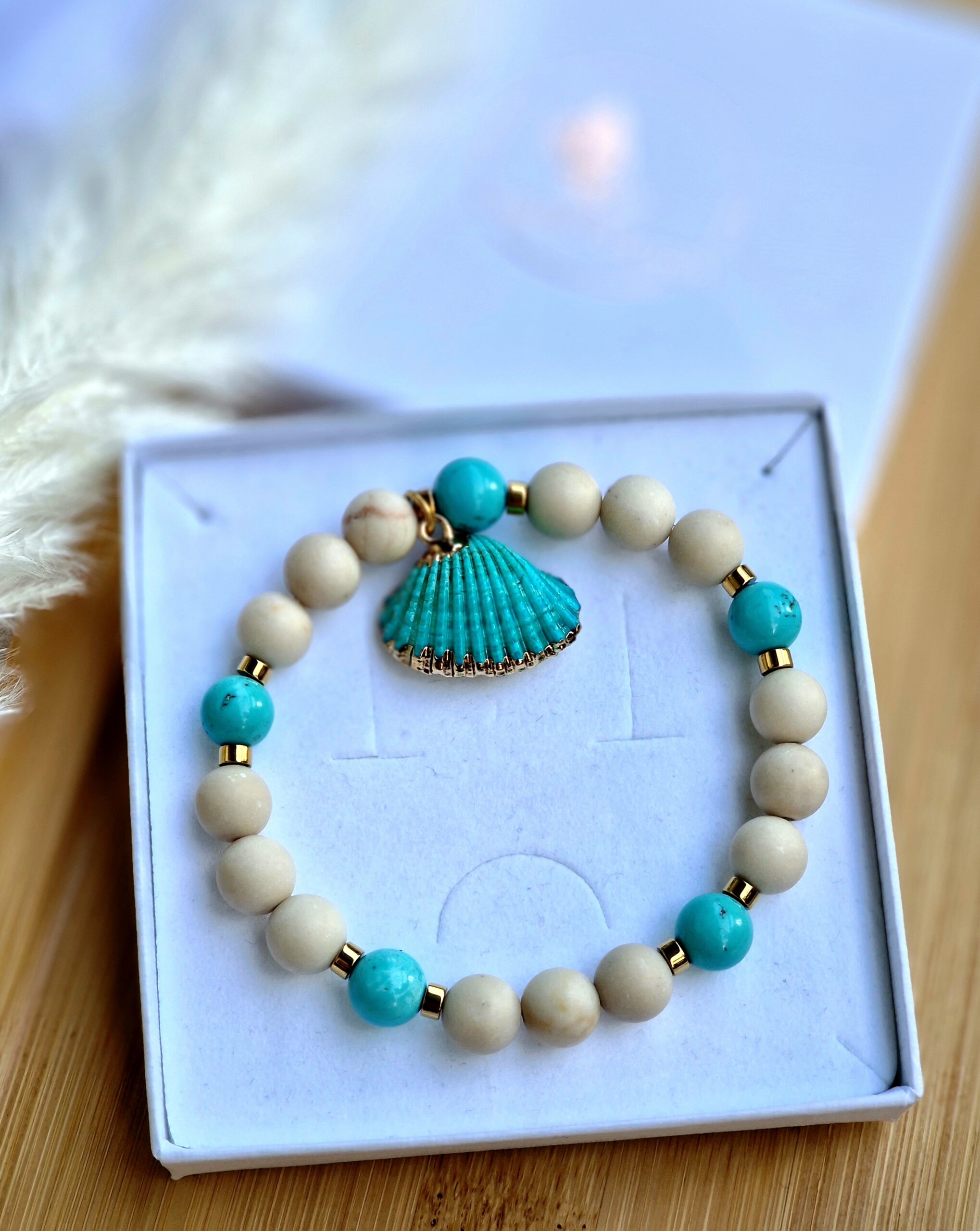 Bransoletka Turkus, Kamień rzeczny, Hematyt