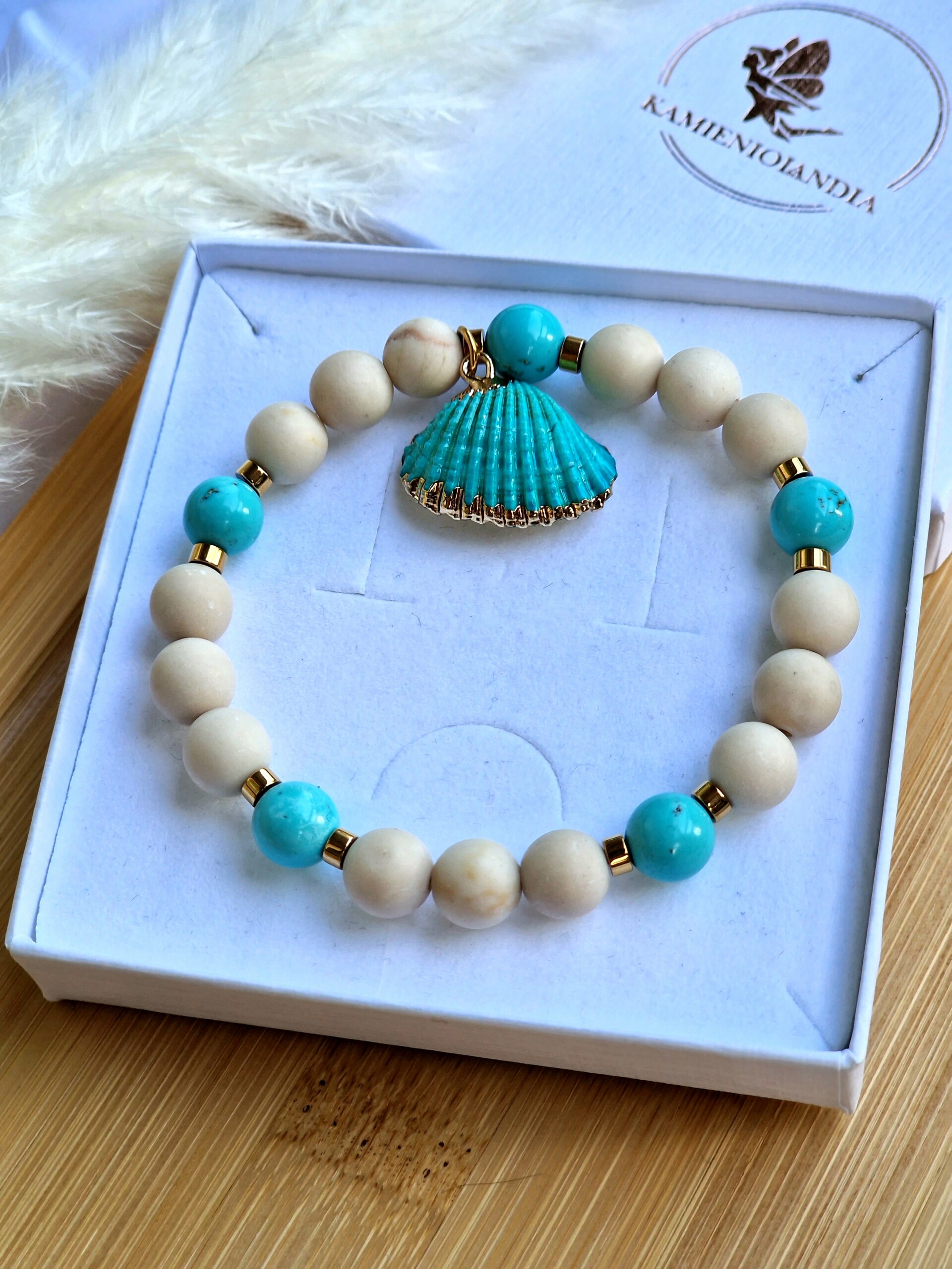 Bransoletka Turkus, Kamień rzeczny, Hematyt - obrazek 2