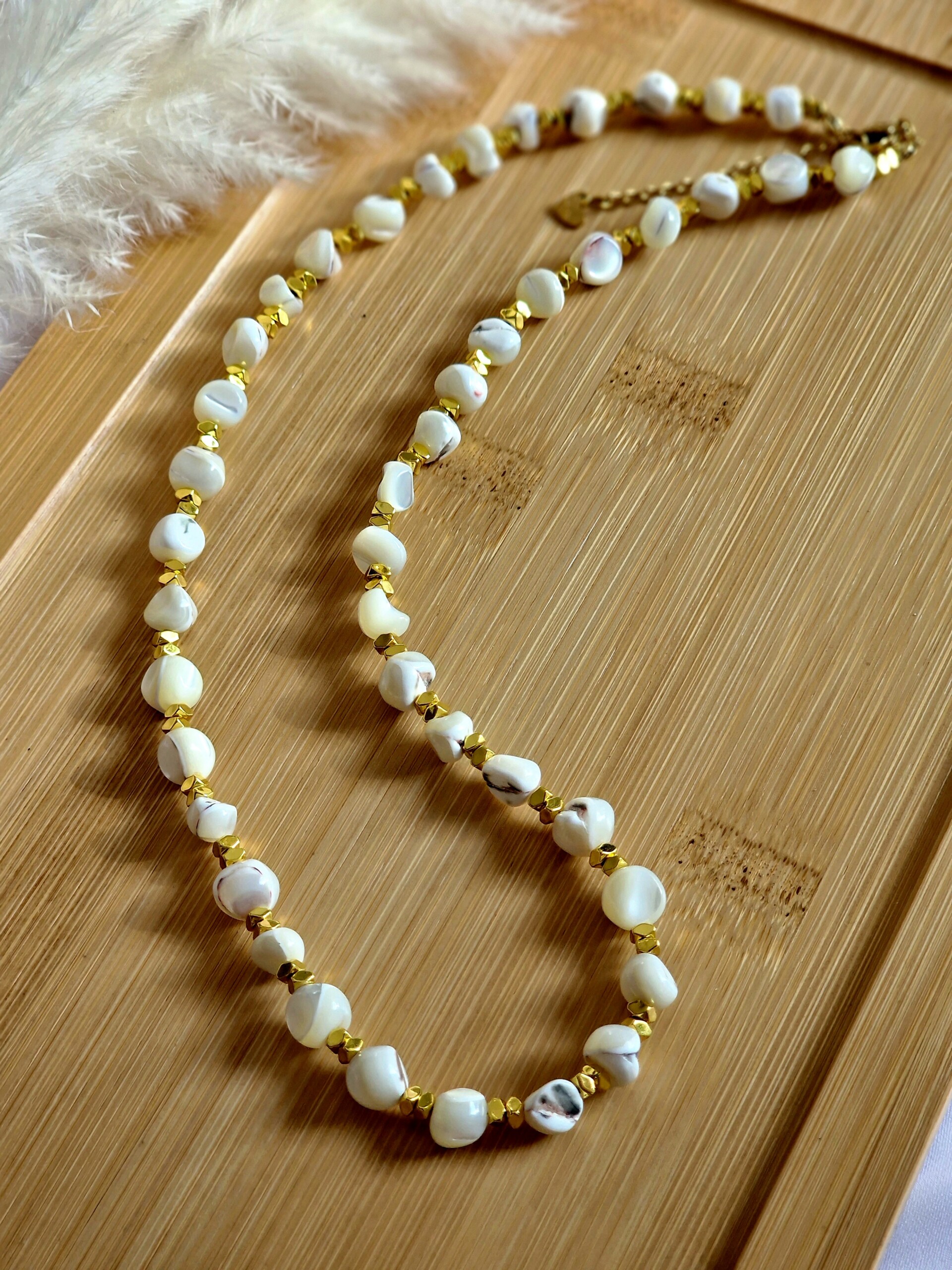 Naszyjnik Masa perłowa, Hematyt - obrazek 3