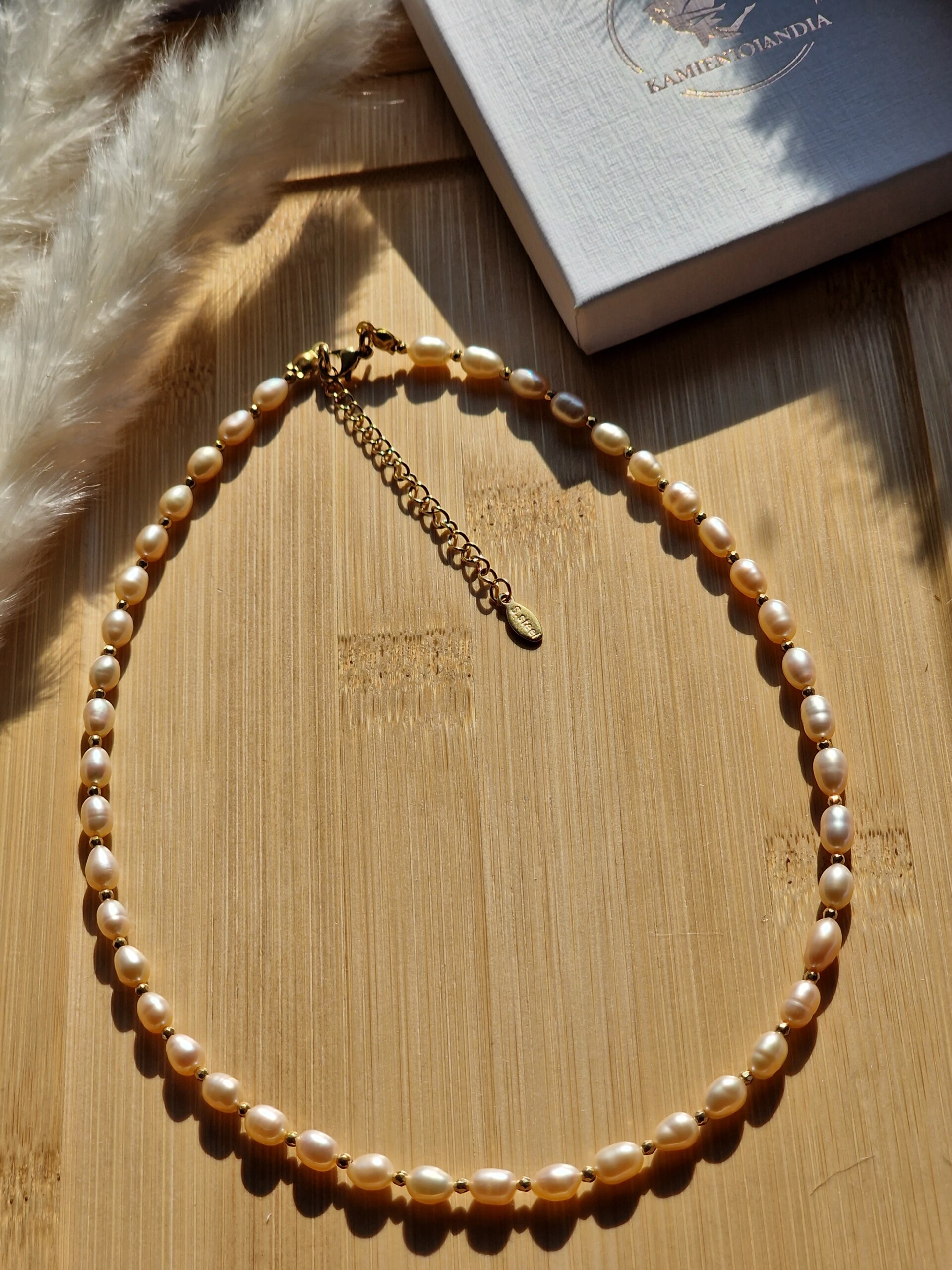 Naszyjnik Perła naturalna, Hematyt - obrazek 3