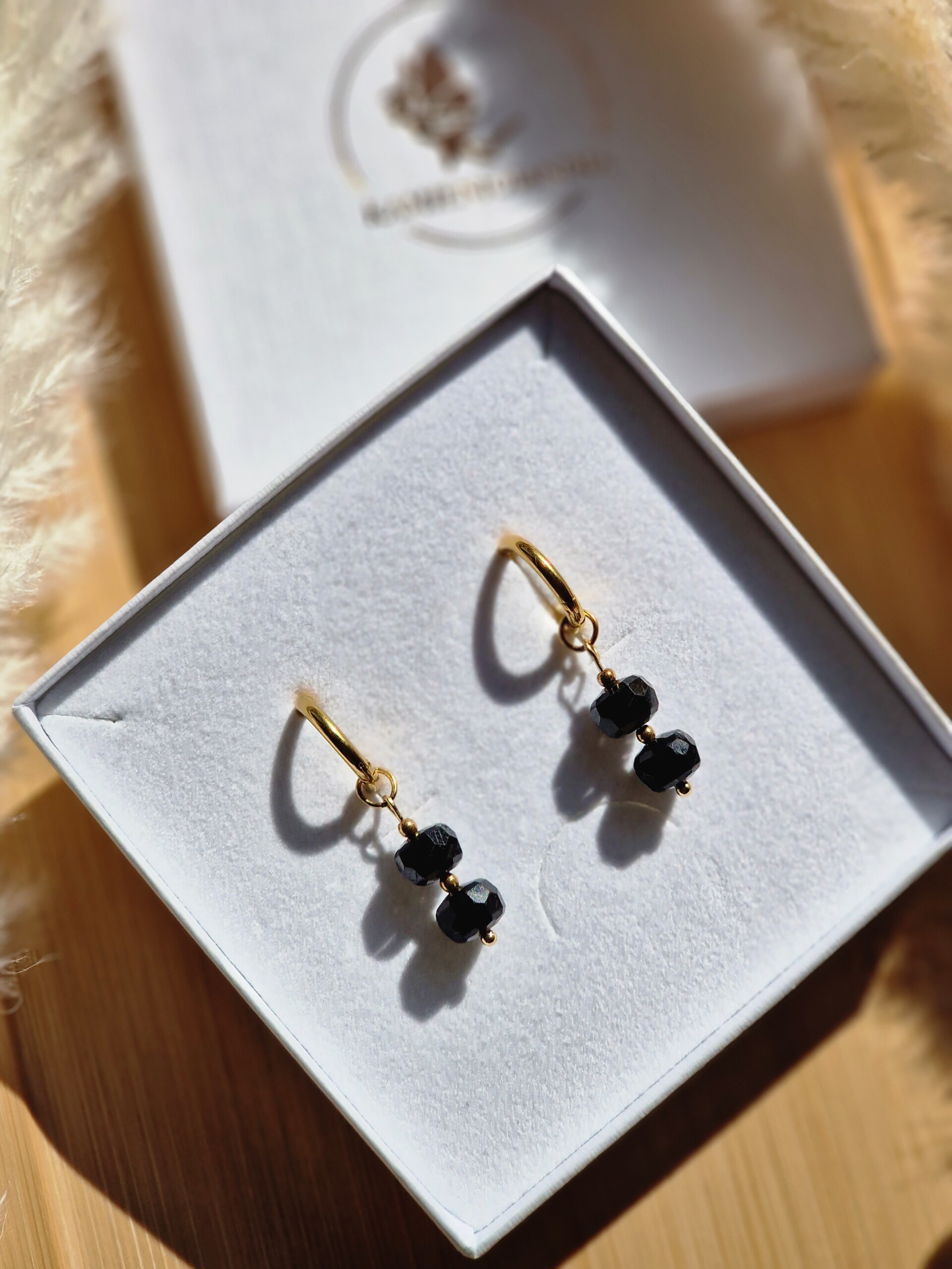 Kolczyki Turmalin Hematyt - obrazek 2